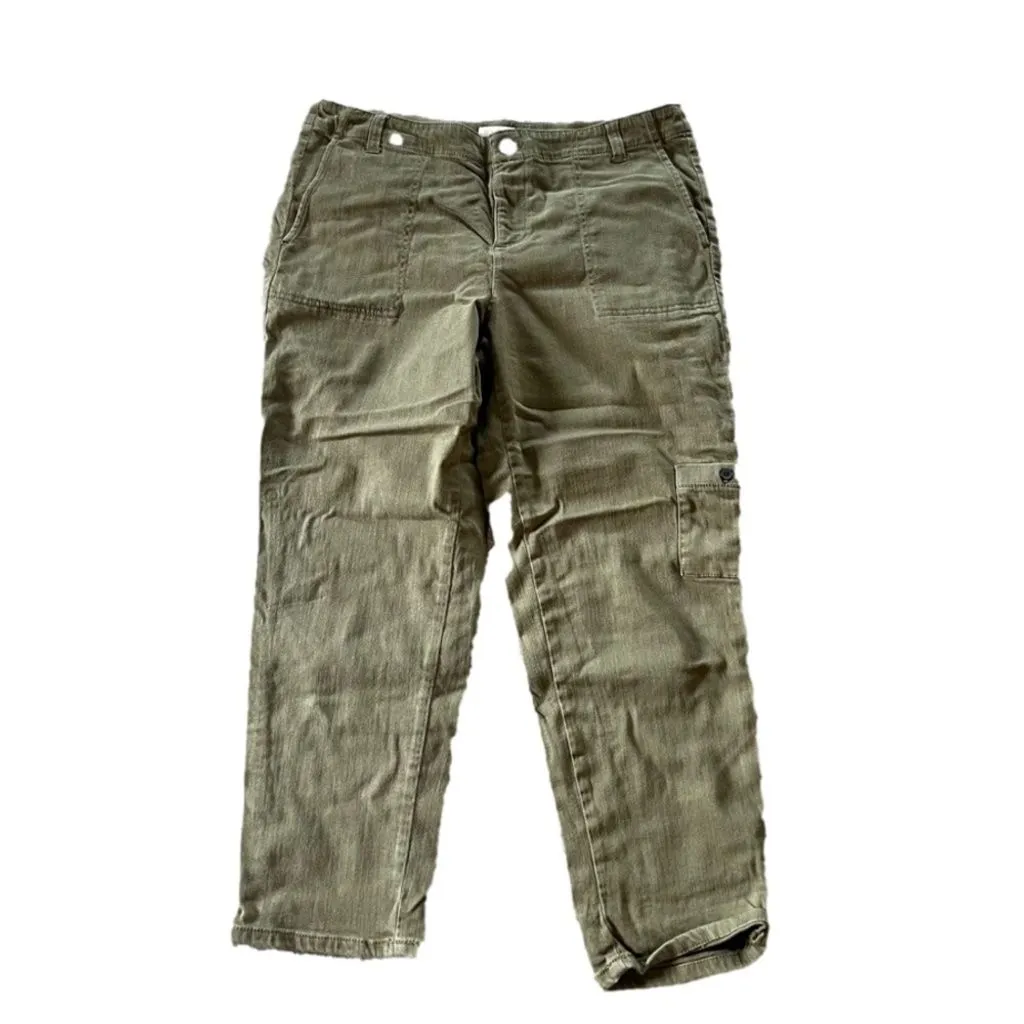 Product image for J. JILL DENIM Khaki Army Green Plus Size Petite Casual Pants | Size 14P | EUC