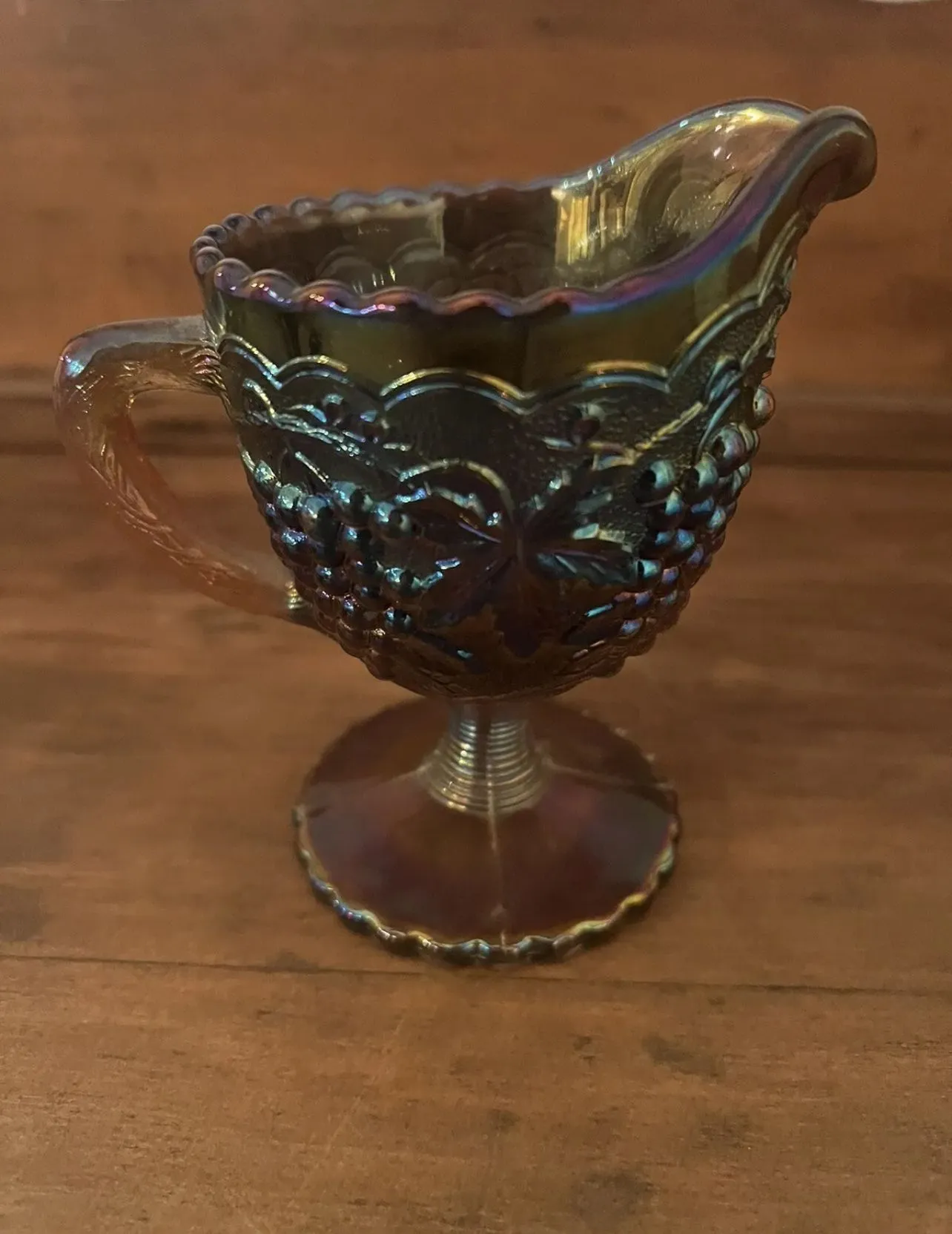 Product image for Vintage Fenton Blue Carnival Glass Creamer