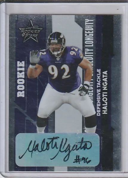Product image for 2006 Leaf Rookies & Stars Haloti Ngata #240 (Auto Rookie Longevity #'d 10/50)