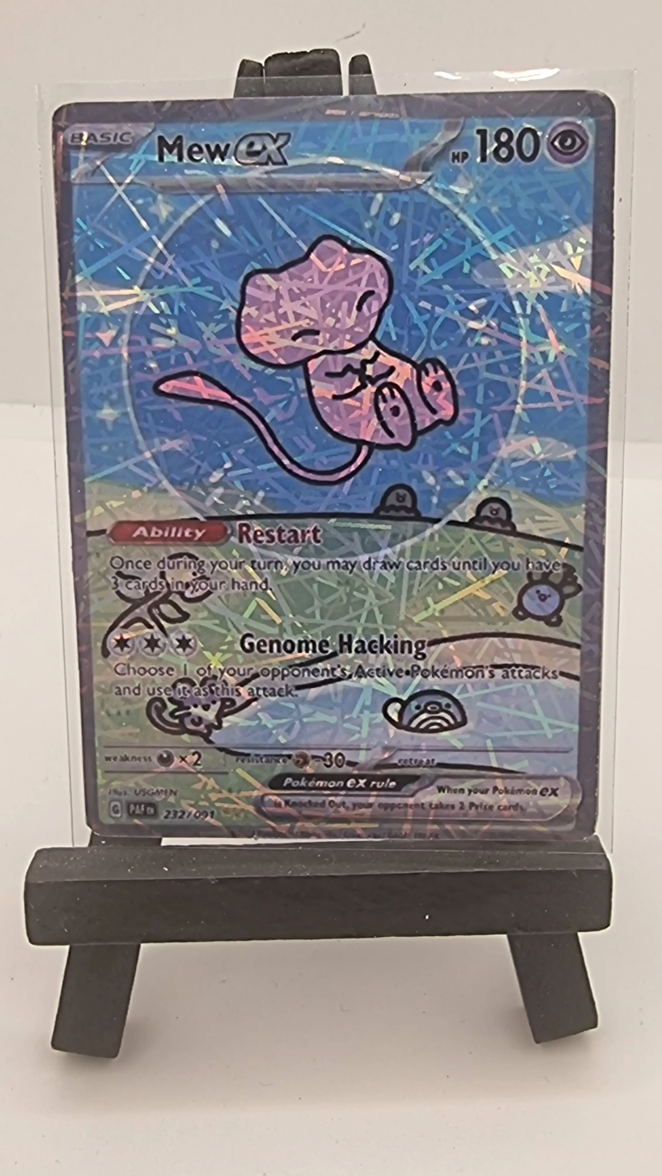 bubble mew pokemon card Bubble Mew EX 232/091 Pokemon Paldean Fates Art Display Case for PSA, –  CardAura main image 0