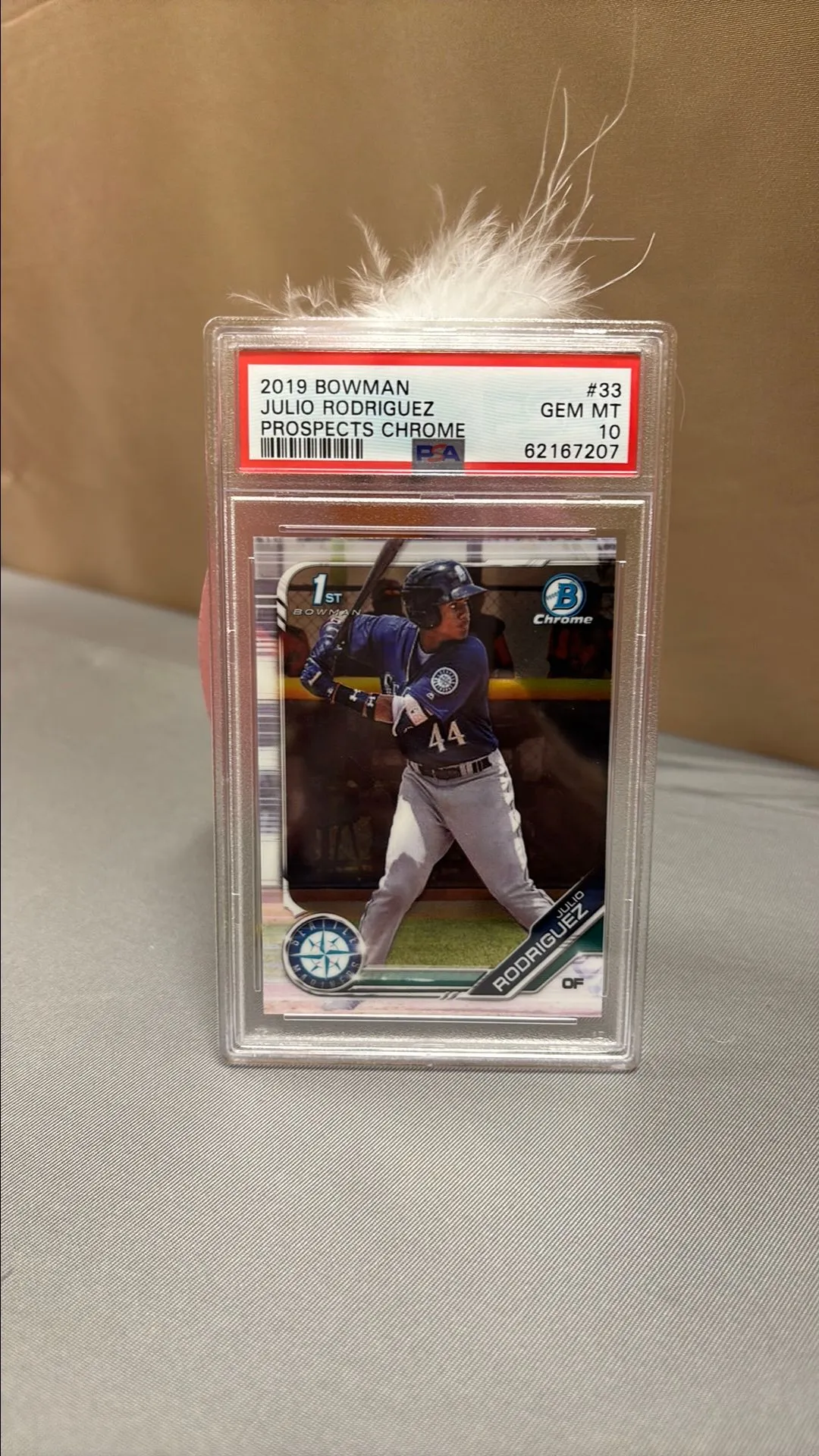 Product image for 2019 Bowman Prospects Chrome Julio Rodriguez 33 Prospects Chrome PSA GEM MT 10