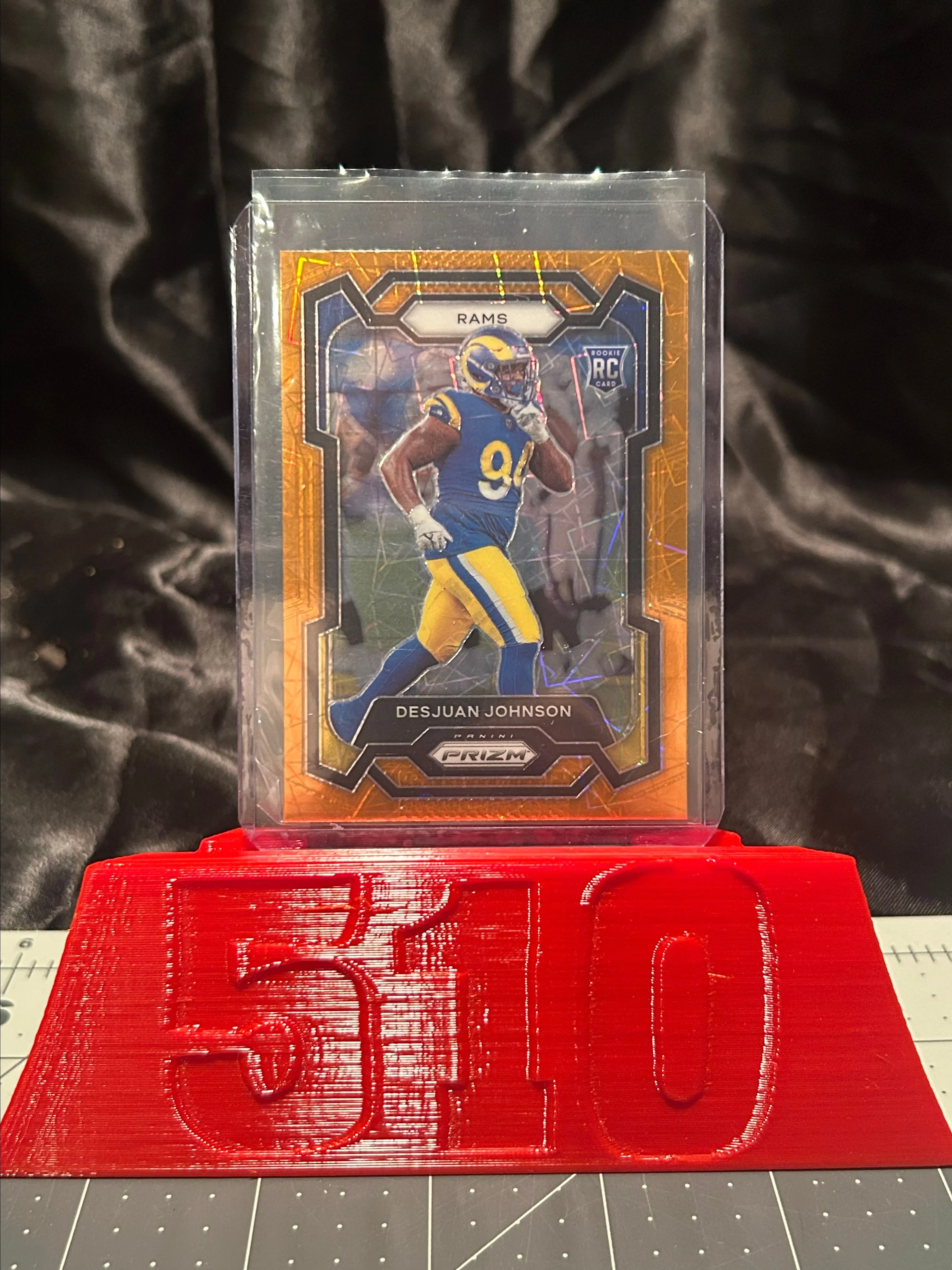 Product image for 2023 prizm Deshaun Johnson orange laser
