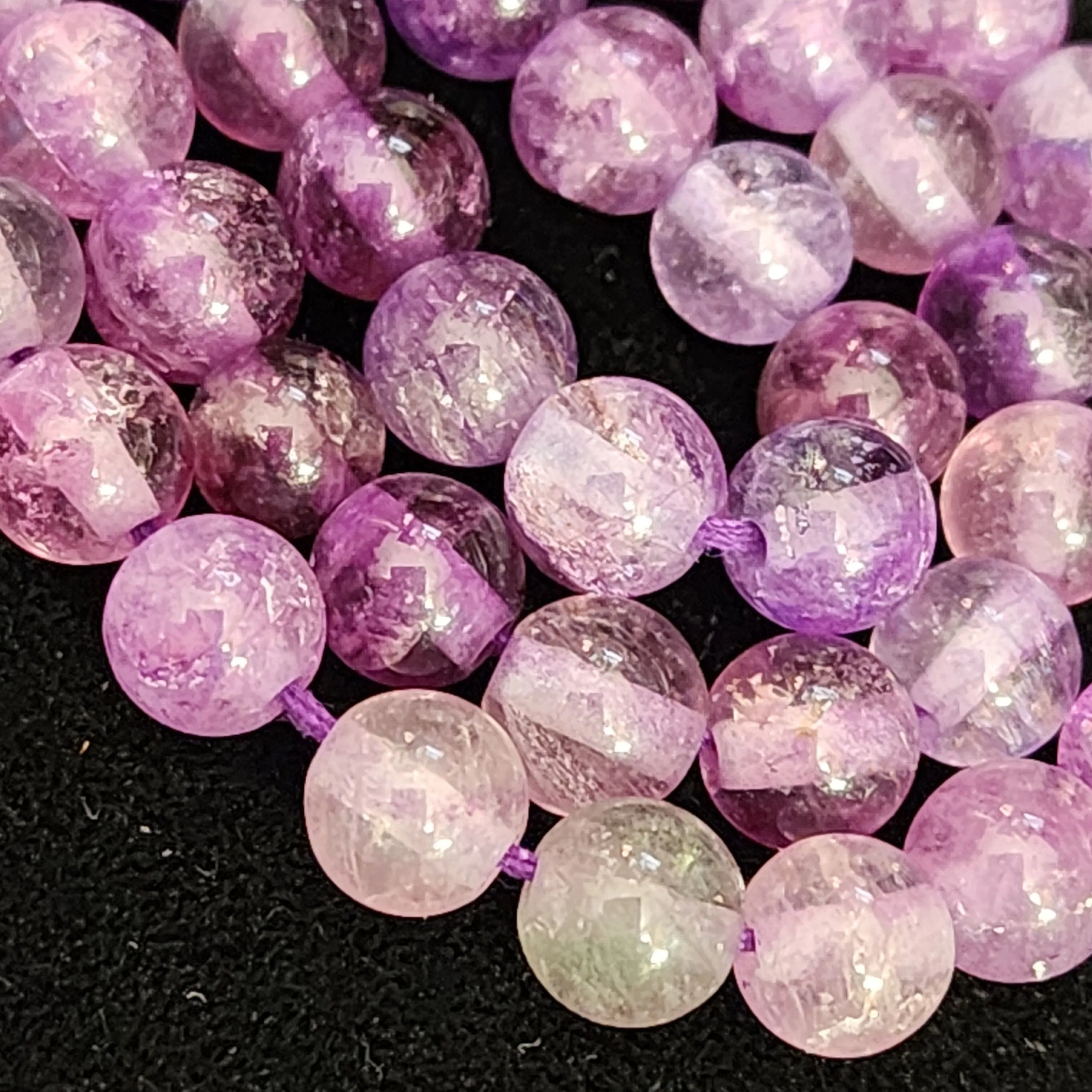 Product image for #11E: Multi-Fluorite Round Beads, 6mm