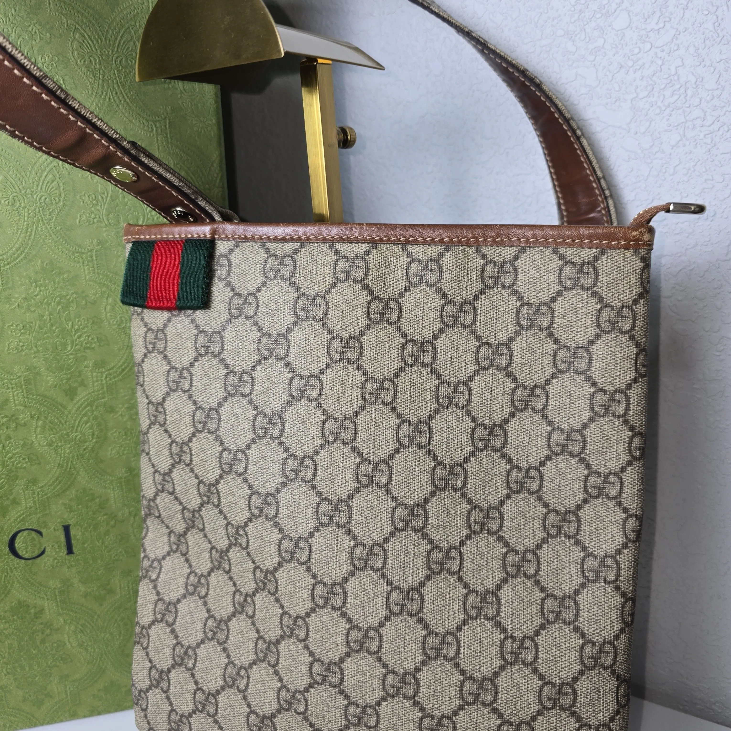 Product image for Gucci GG Supreme Web Crossbody/ Messenger Bag