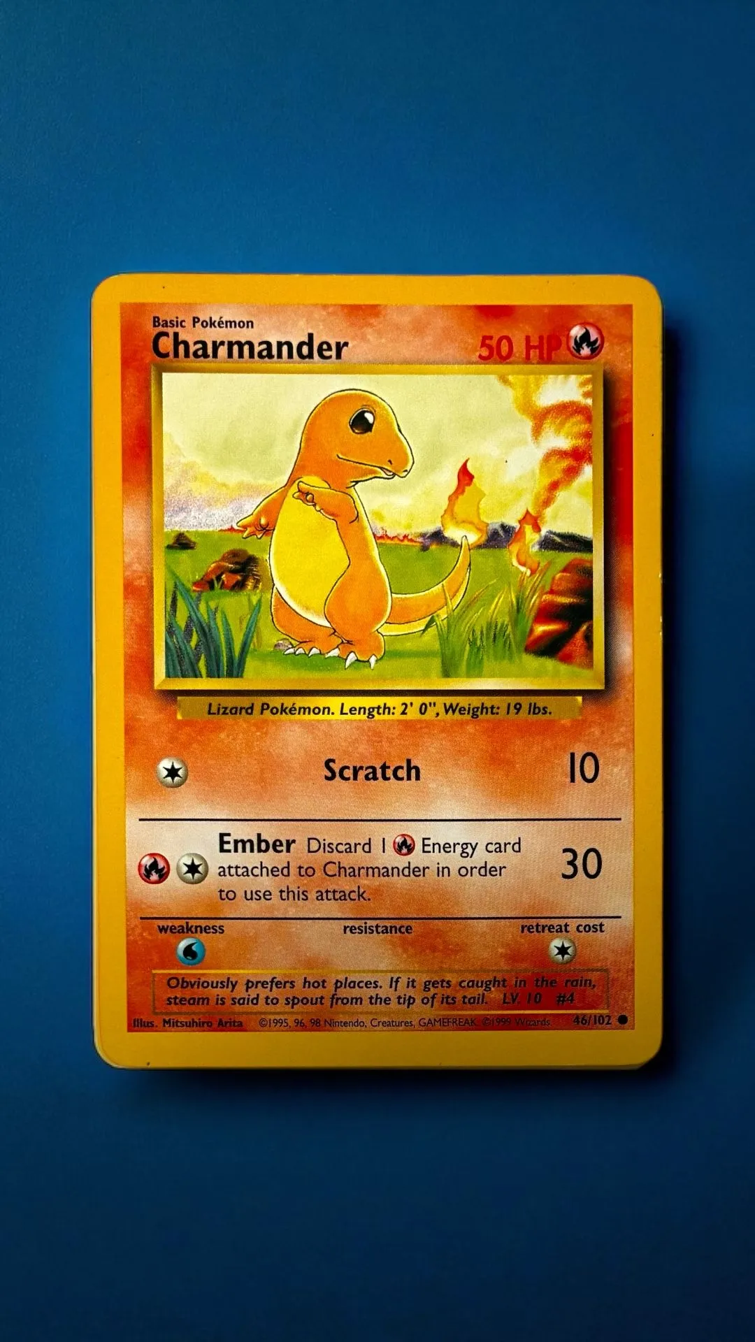 1995 pokemon charmander card Charmander Pokemon Card Credit Card Skin – Anime Town Creations main image 0