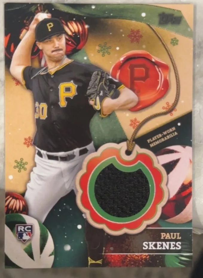 Product image for 2024 Topps Holiday Paul Skenes *player worn*