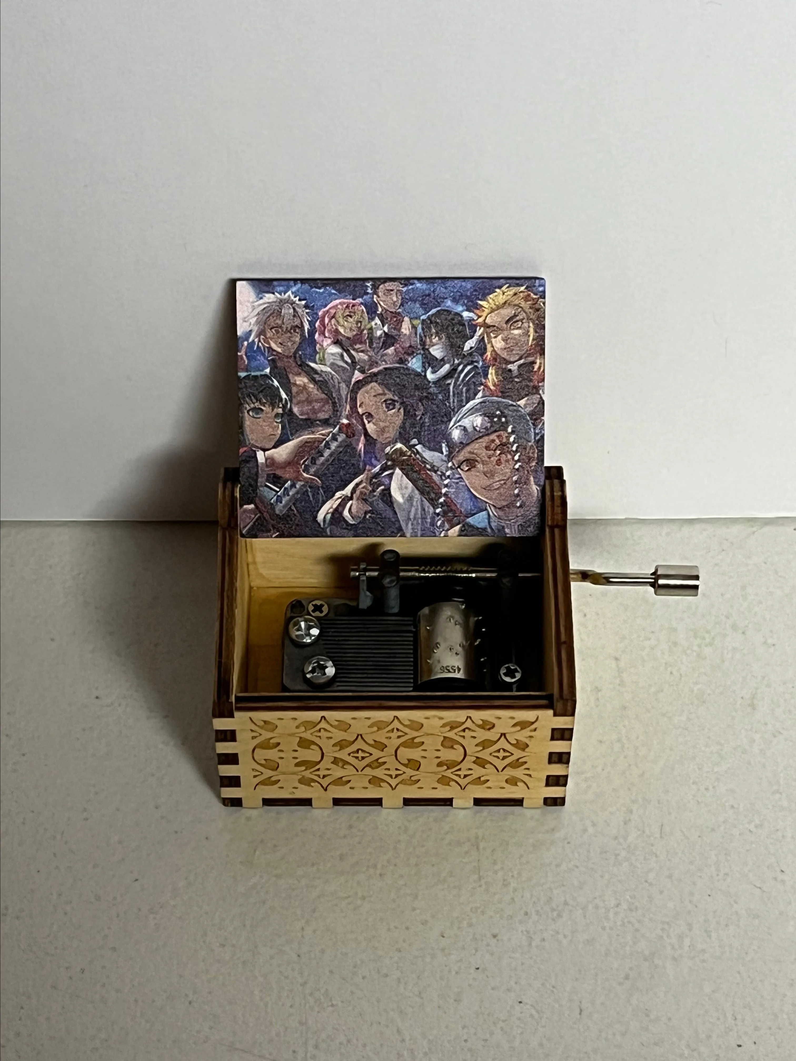 Product image for 17. Demon Slayer Shinobu Kocho Hand Crank Wooden Music Box Anime Musical