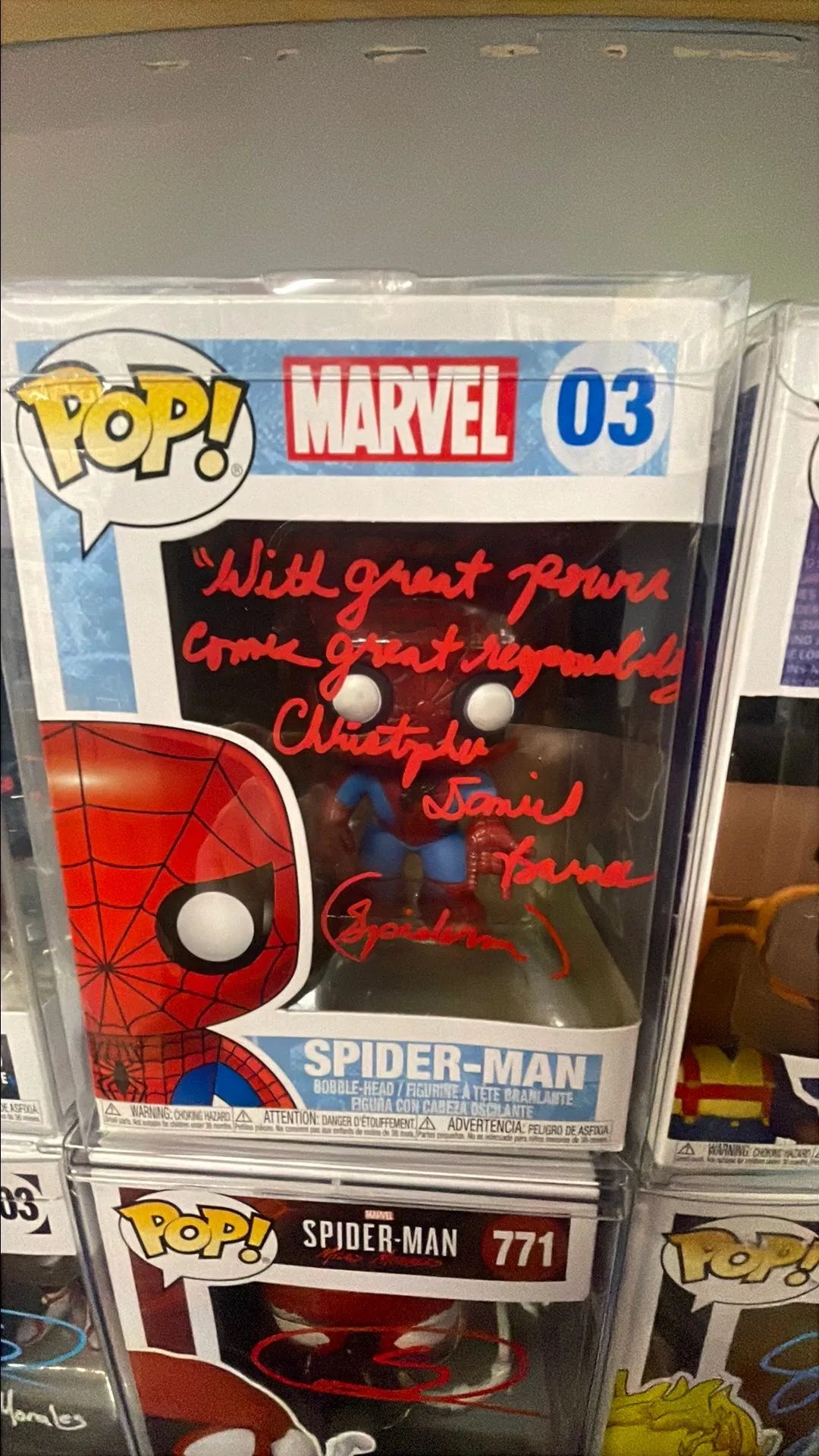 Product image for 1 autographed Spider-man 03 - auto/quote