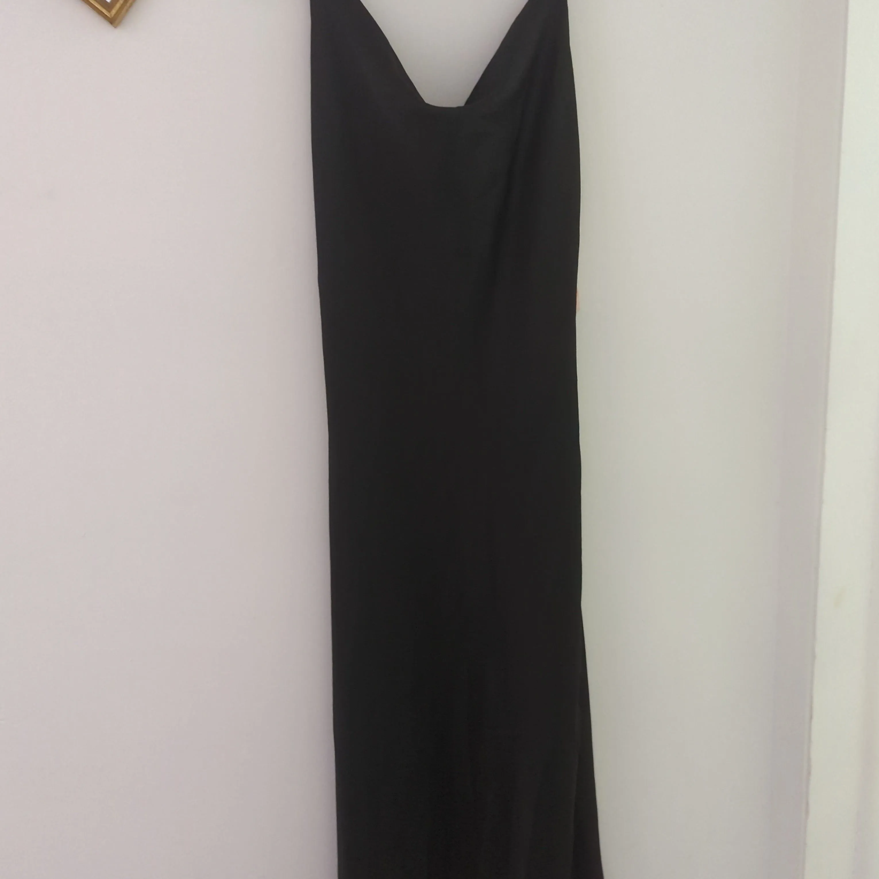Product image for black midi dress swoop neck