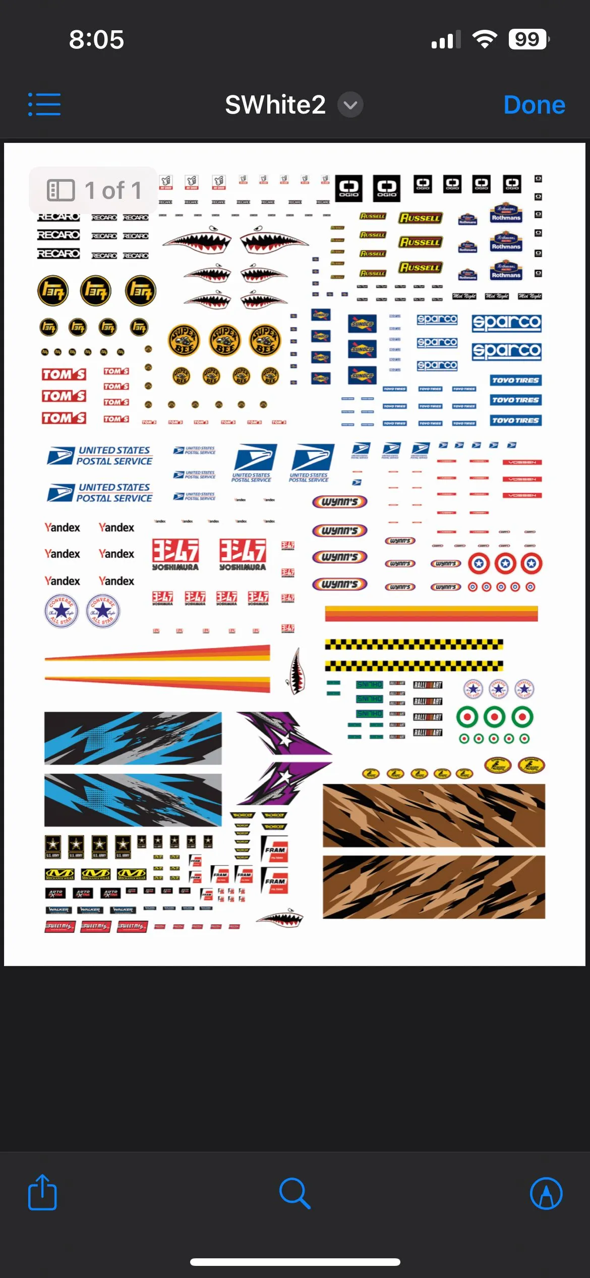 Product image for Clear back Waterslide decals #1