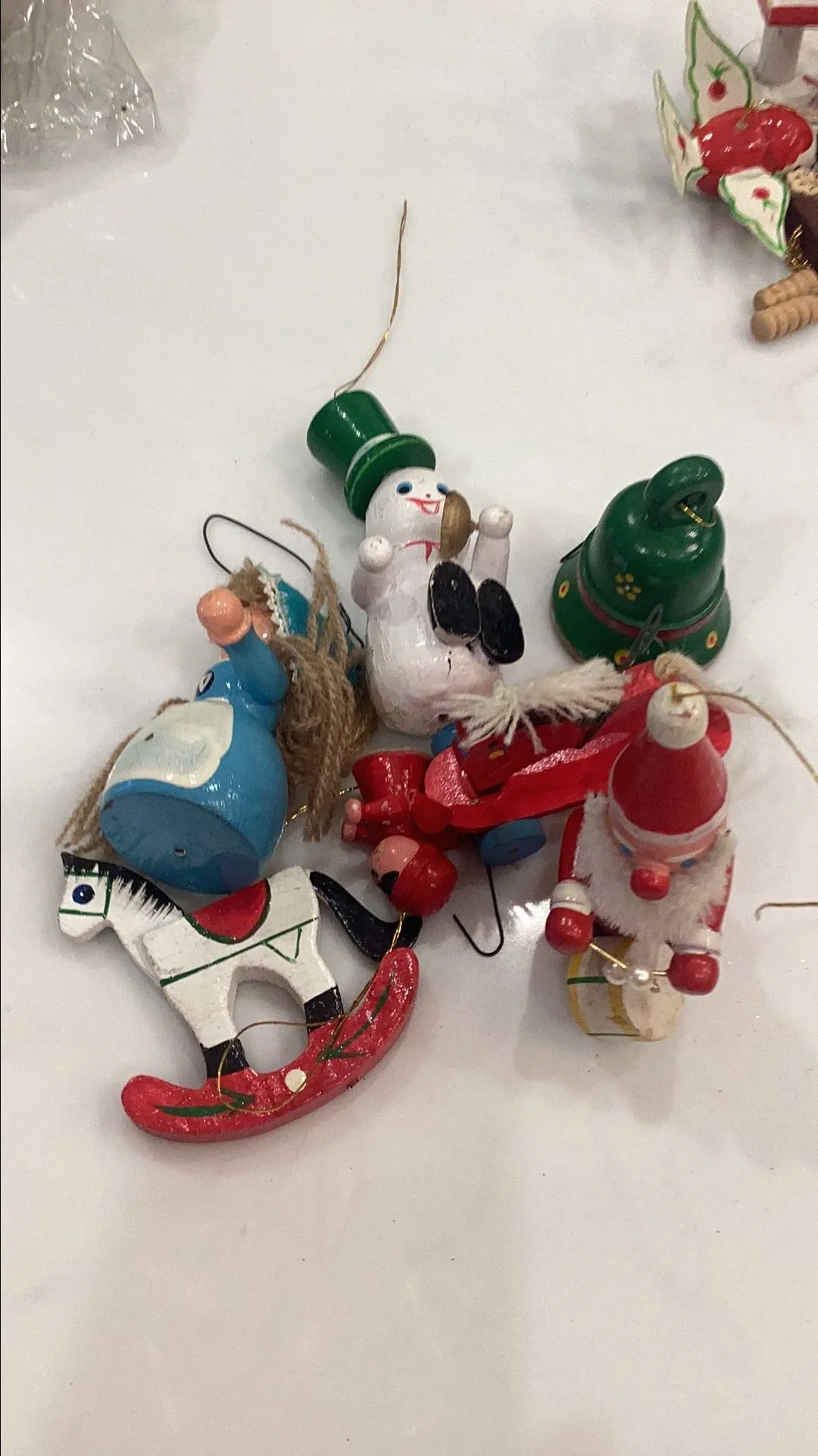 Product image for Lot of vintage wood ornaments