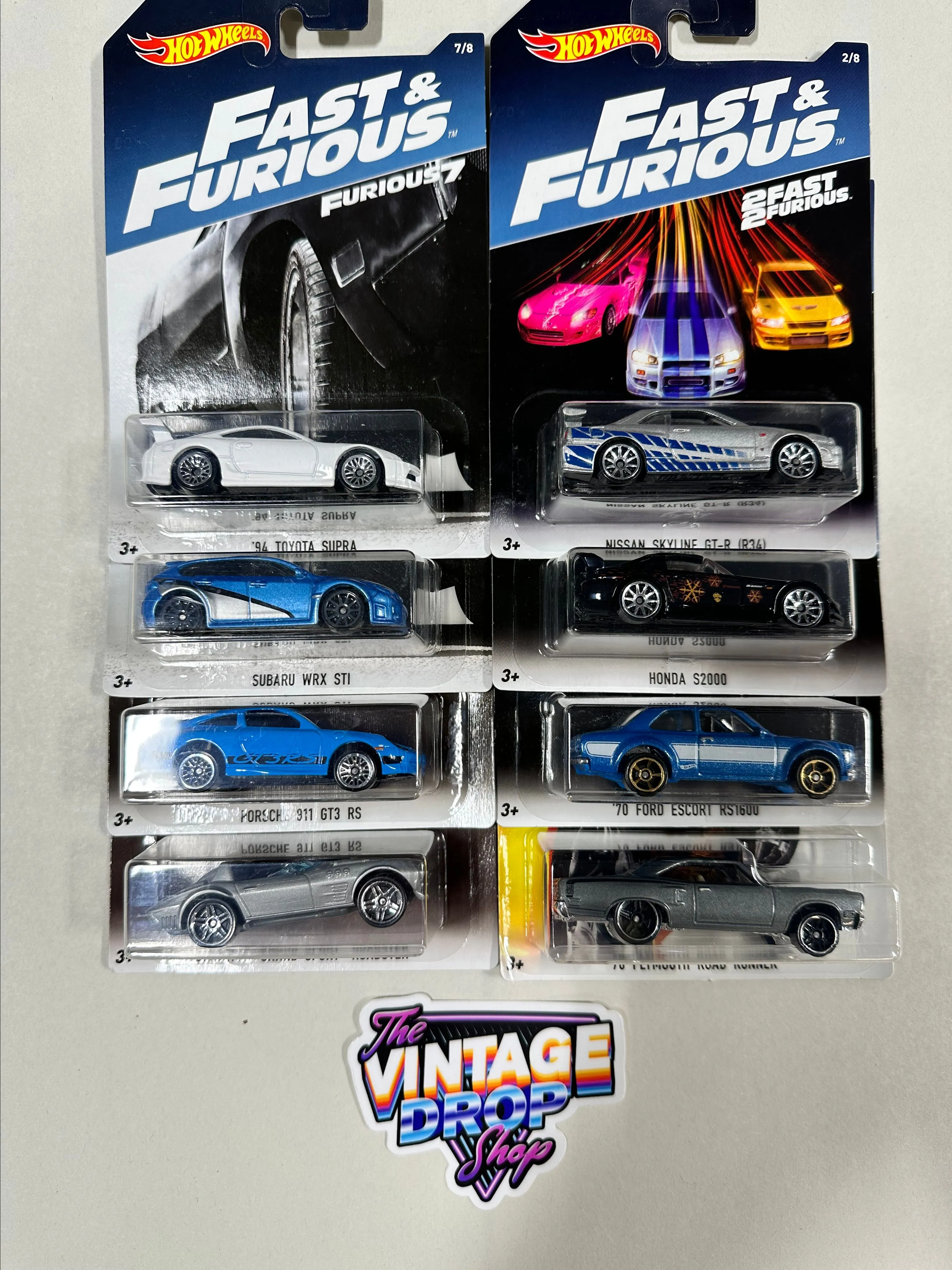 Product image for Hot Wheels Fast & Furious set w/ White Supra