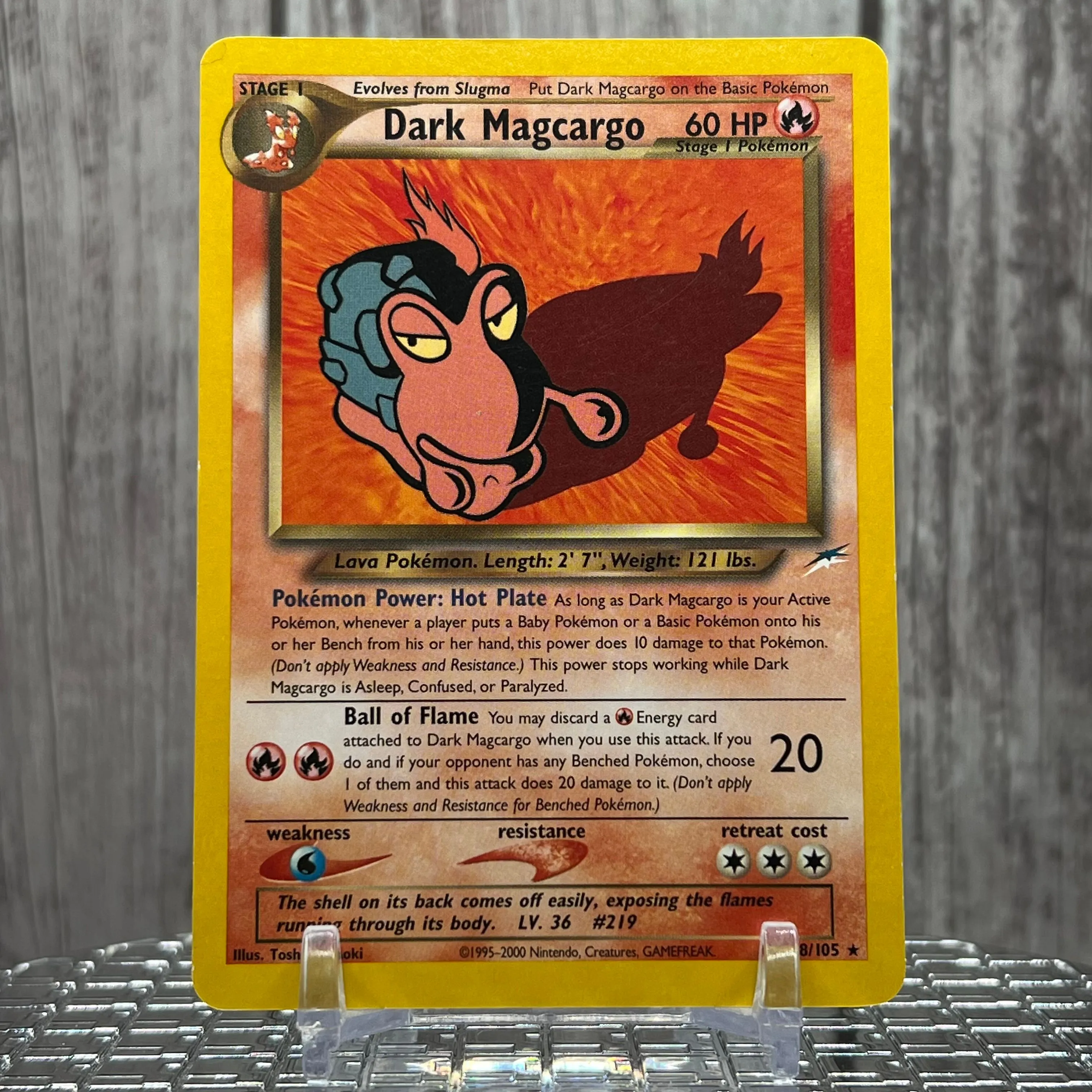 Product image for Dark Magcargo Lightly Played Rare Pokémon Card 18/105