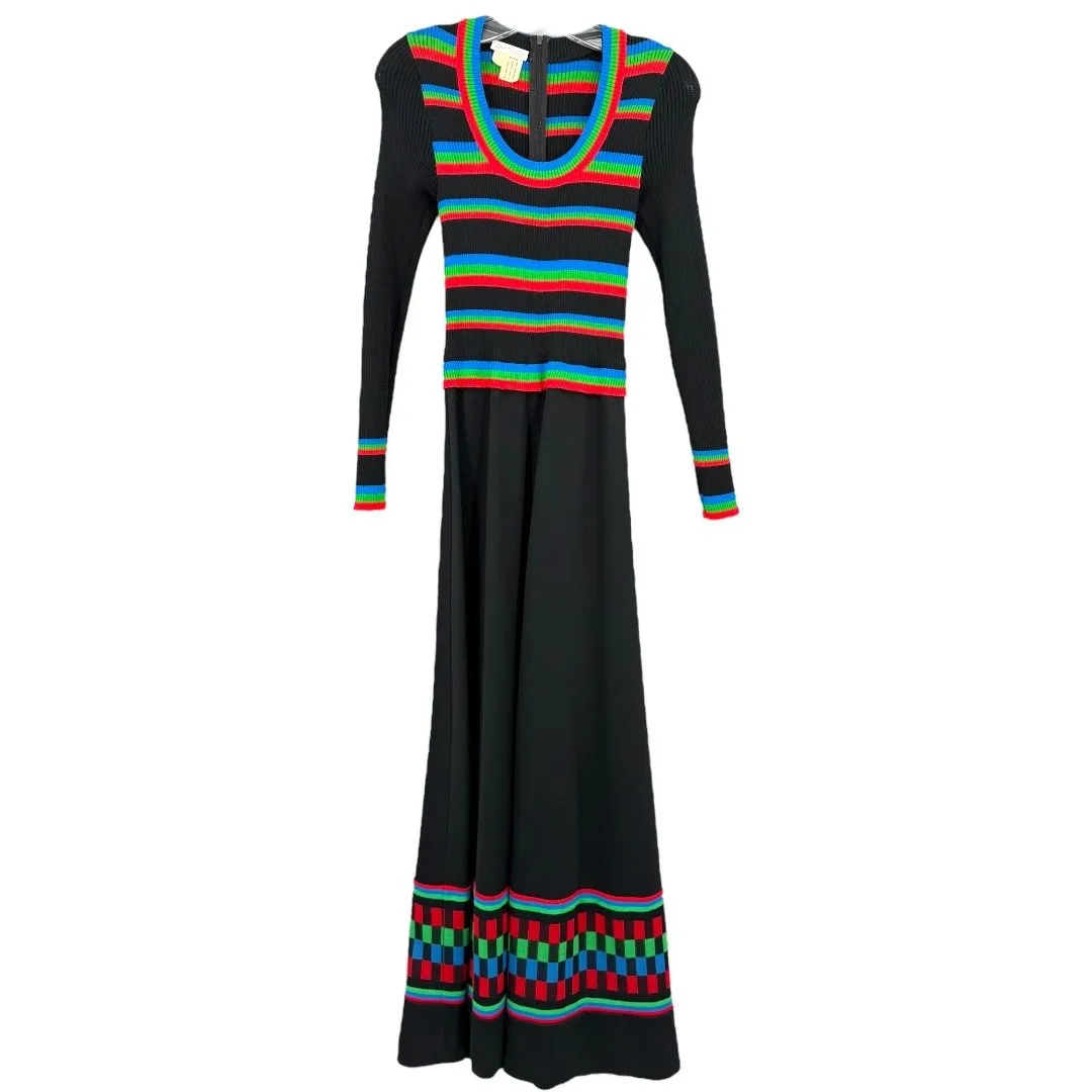 Product image for Vintage dress, 1960s dress, maxi dress, blue dress, candy stripe dress, Lord & Taylor, vintage cloth
