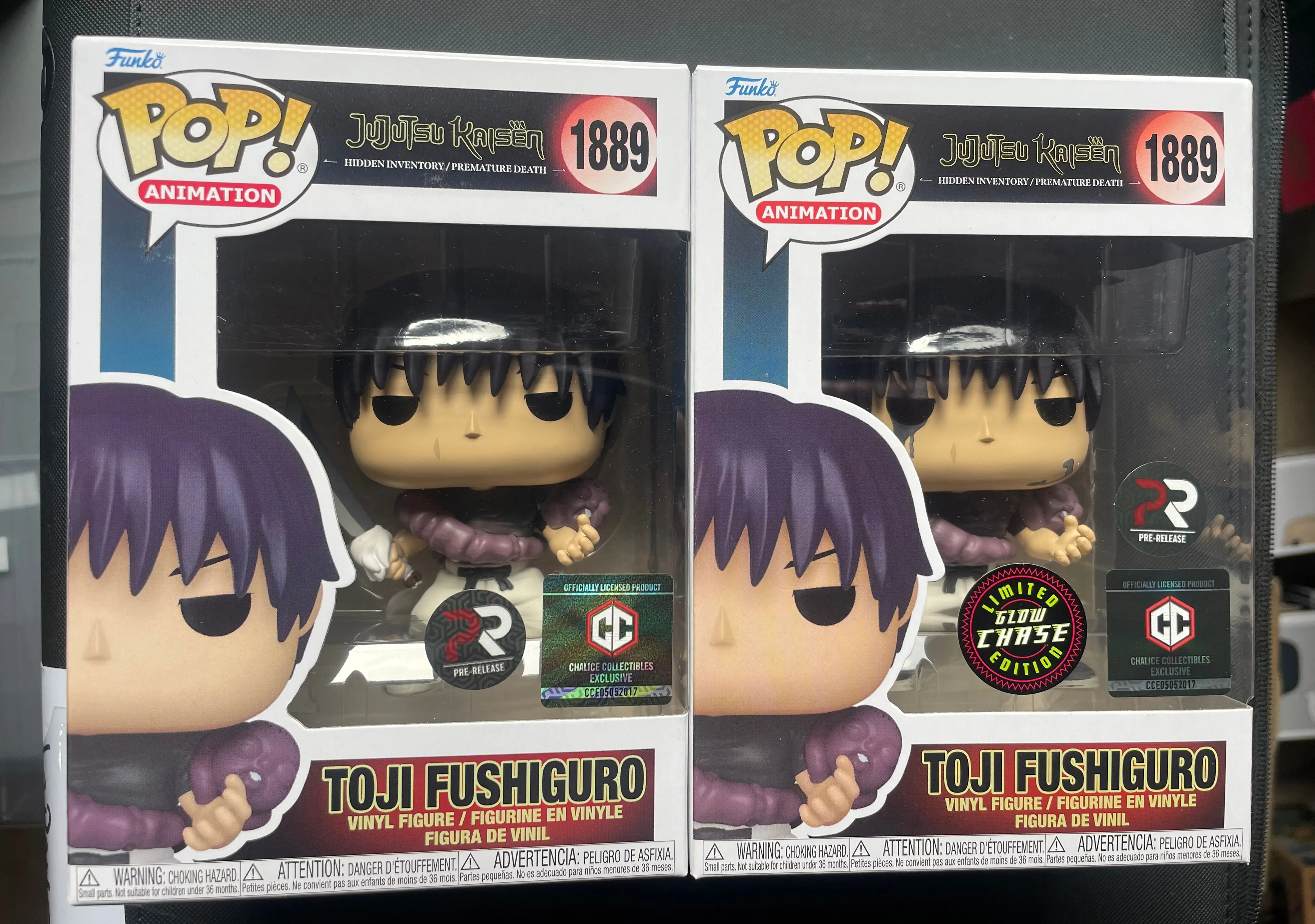 Product image for Funko Pop Vinyl Toji Fushiguro Pr Chalice Glow Chase And Common In Hand JJK