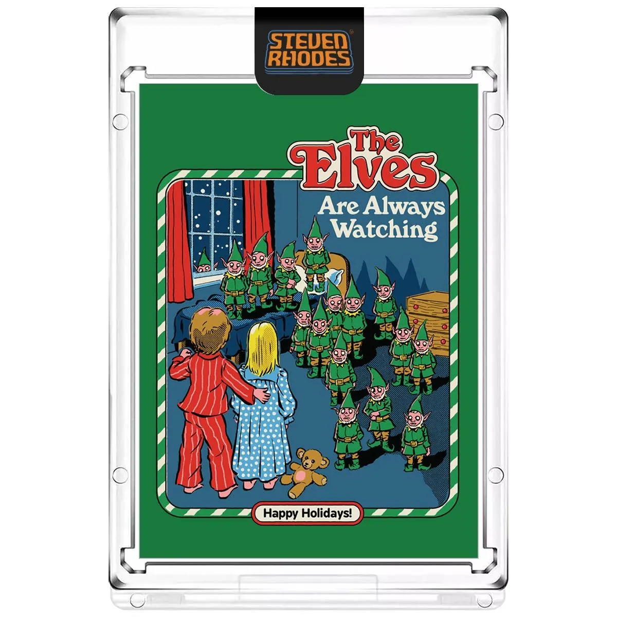 Product image for Steven Rhodes “The Elves are Always Watching” Collectible Art Card (Serial Number LE #/199) Atomic Foil Variant