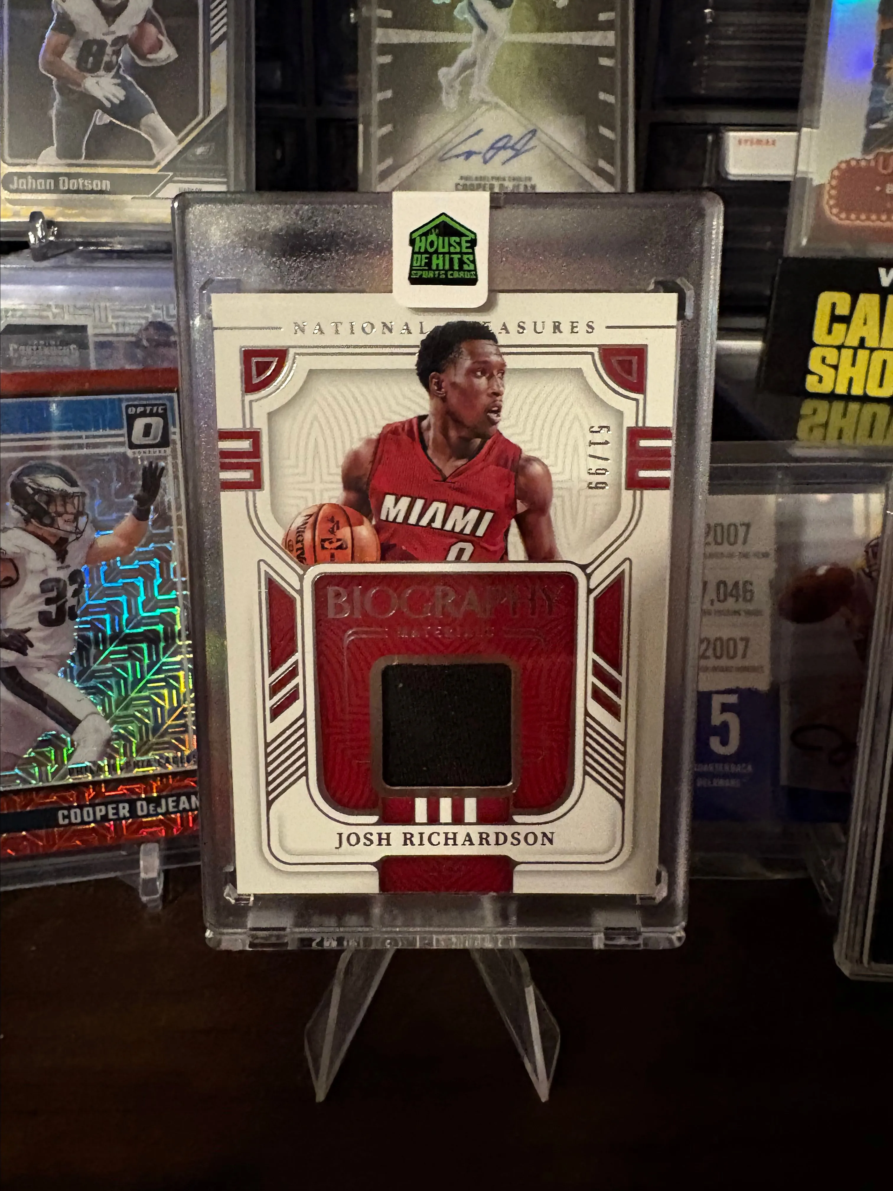 Product image for Josh Richardson 2022-23 National Treasures Biography Materials /99 Game Worn Patch