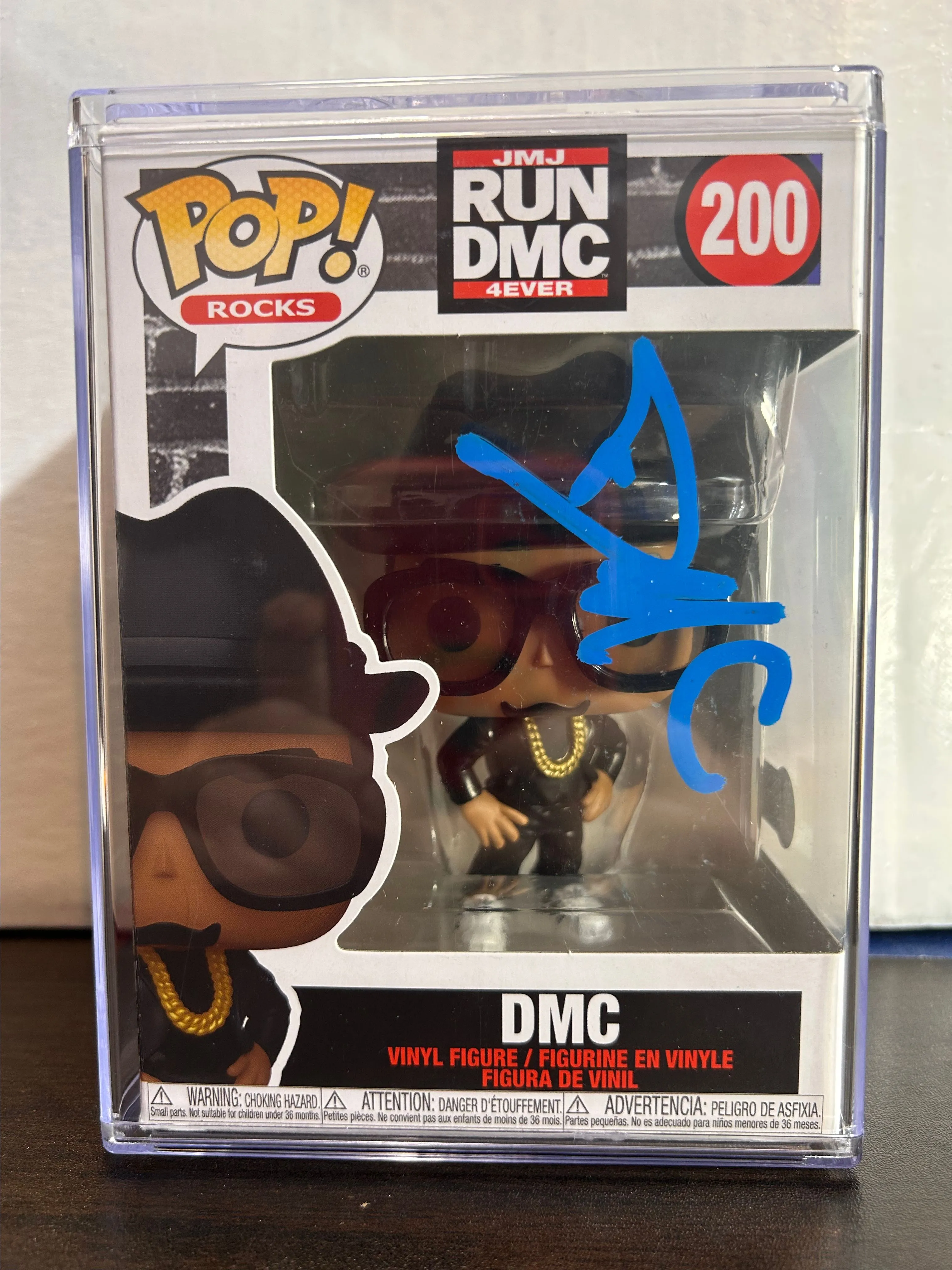 Product image for Darryl McDaniels Signed DMC Run DMC Funko Pop 200 Beckett BAS COA W Hard Stack