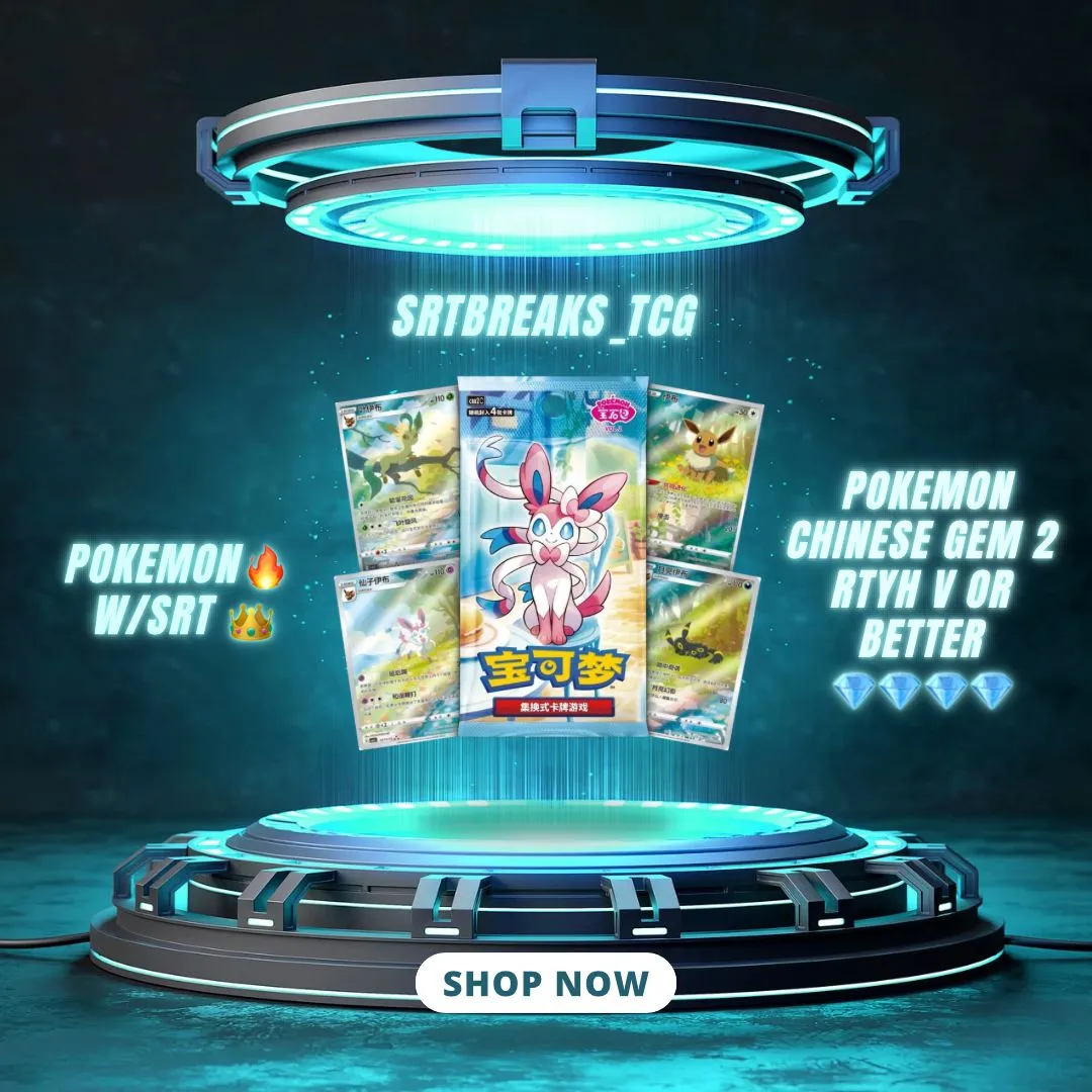 Product image for B2. Pokémon Gem 2 RTYH V or Better ! (3 Pack Min)
