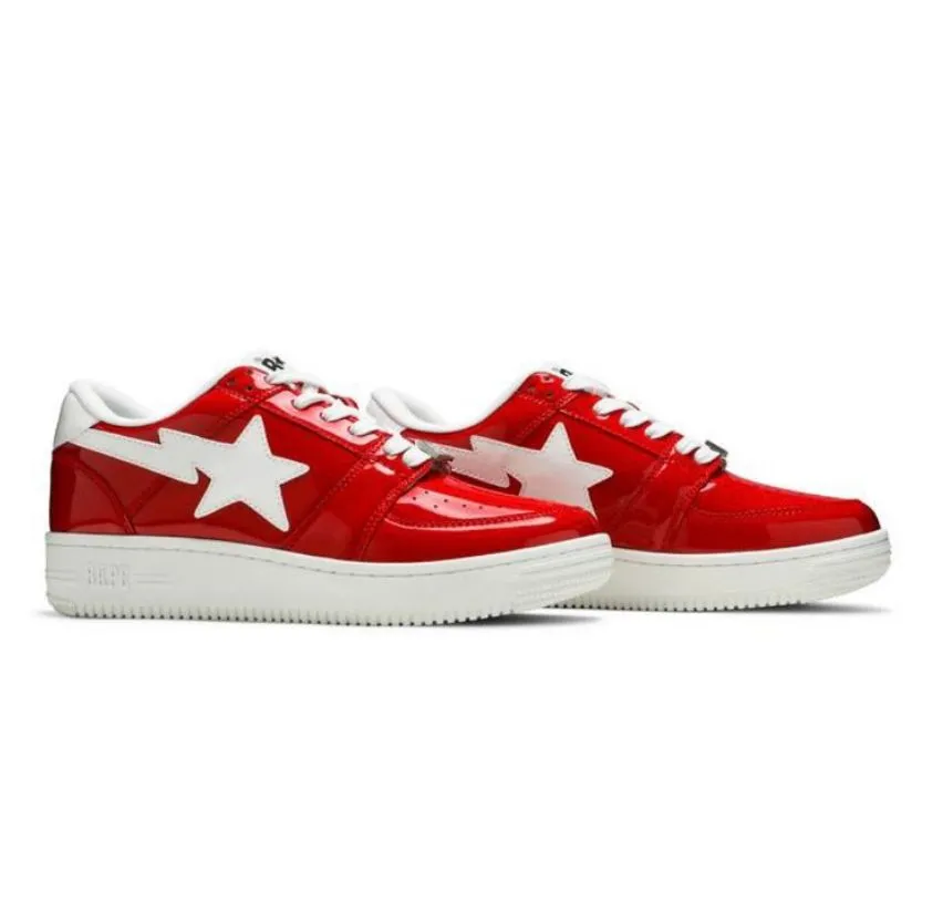 Product image for 8M - Bape Bapesta Low Red Patent Leather