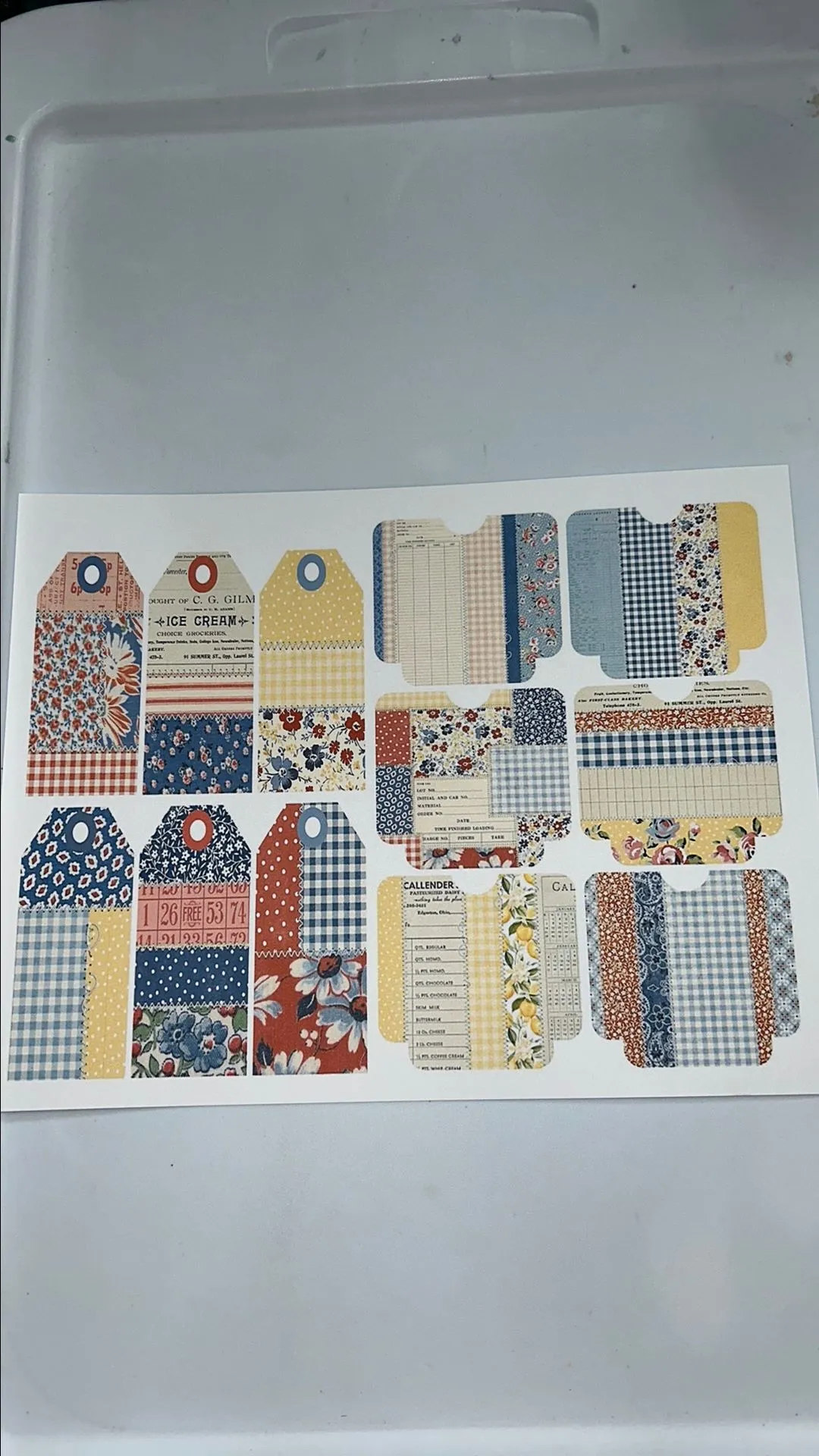 Product image for Quilt Tag & Pocket Printable #1
