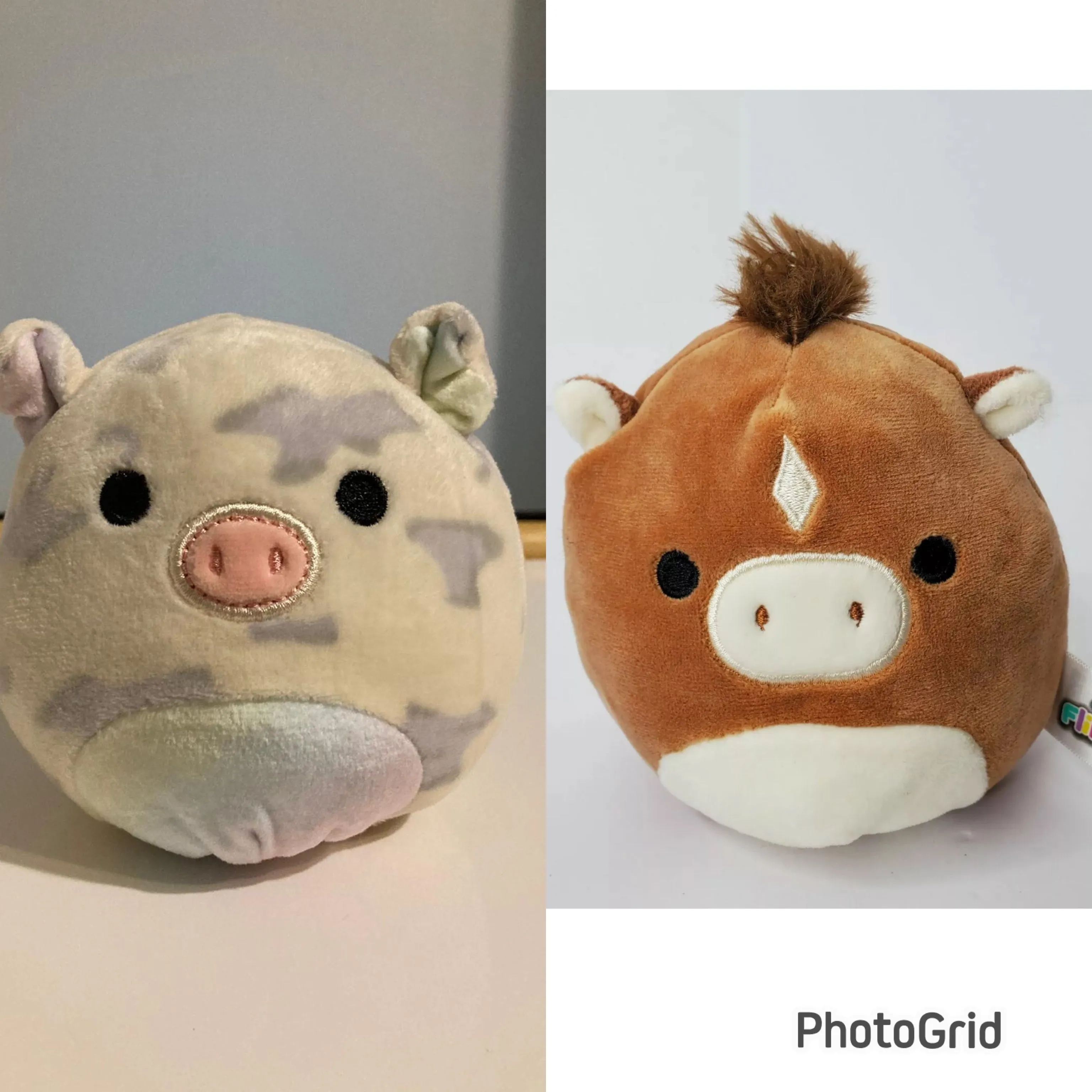 Product image for 5" Squishmallows "Rosie the Pig" & "Harry the Horse” Flip A Mallow Reversible