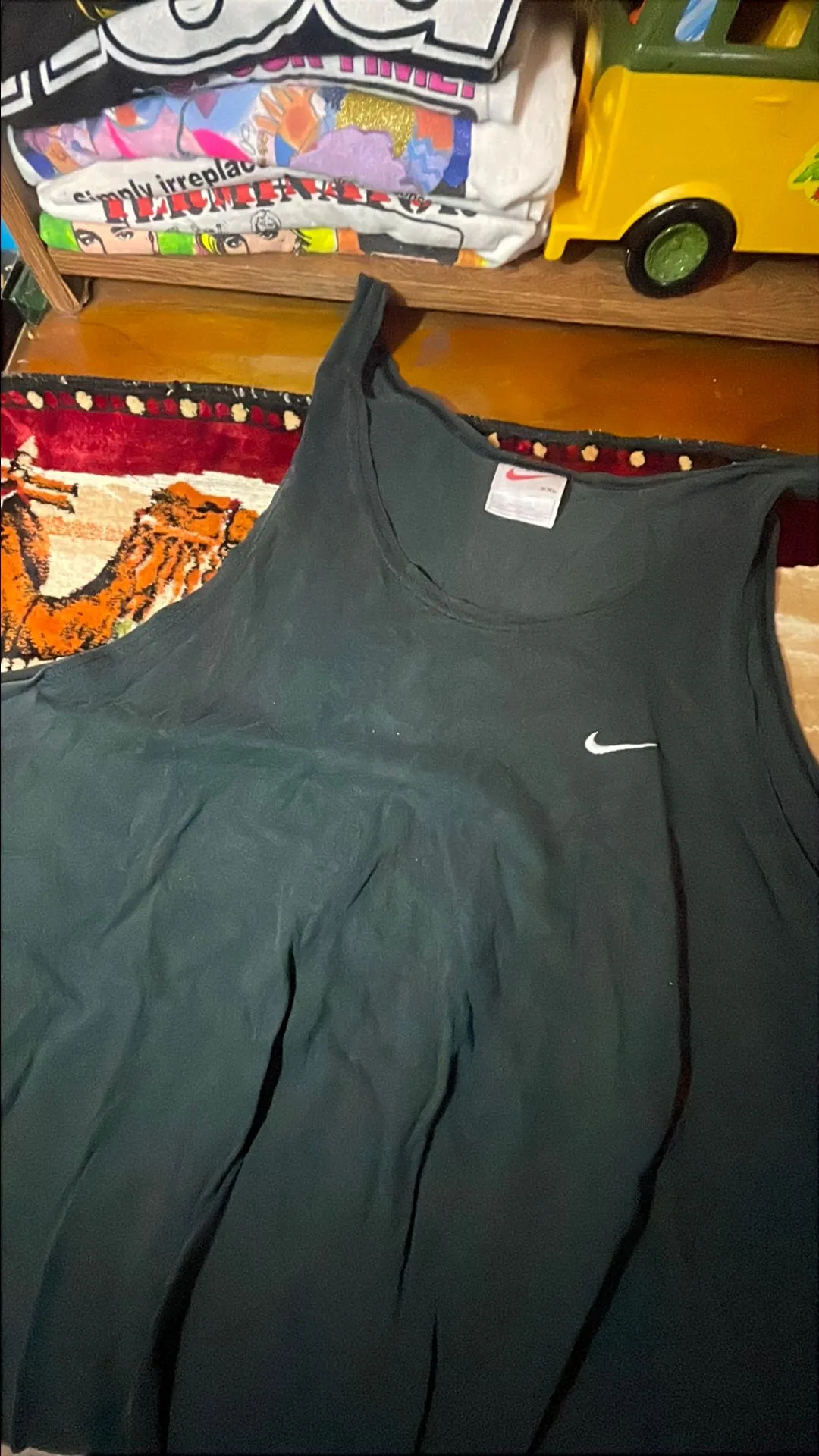 Product image for nike 90s black tank xxl