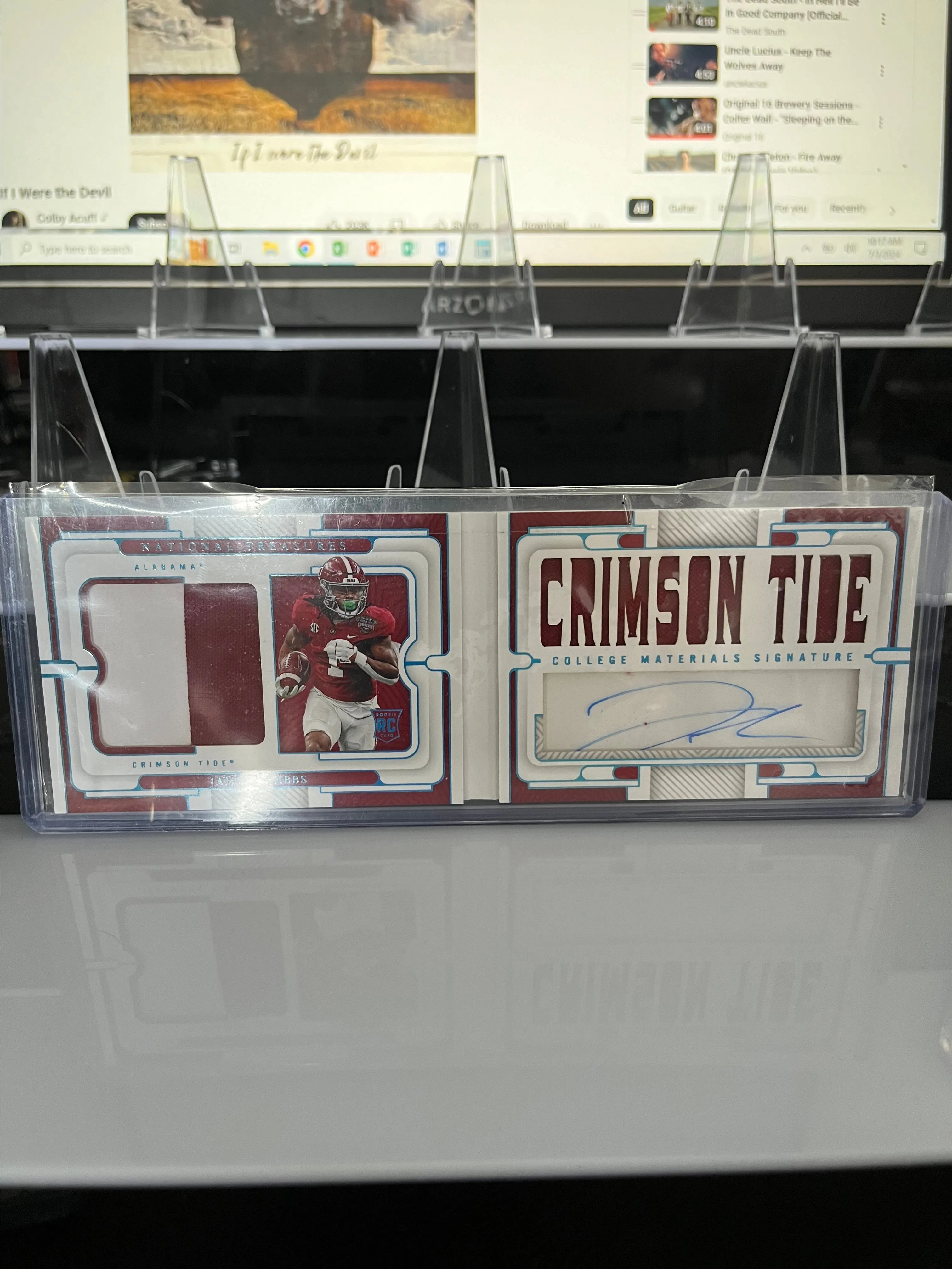 Product image for Jahmyr Gibbs National Treasurers Rookie On Card Auto 23/25