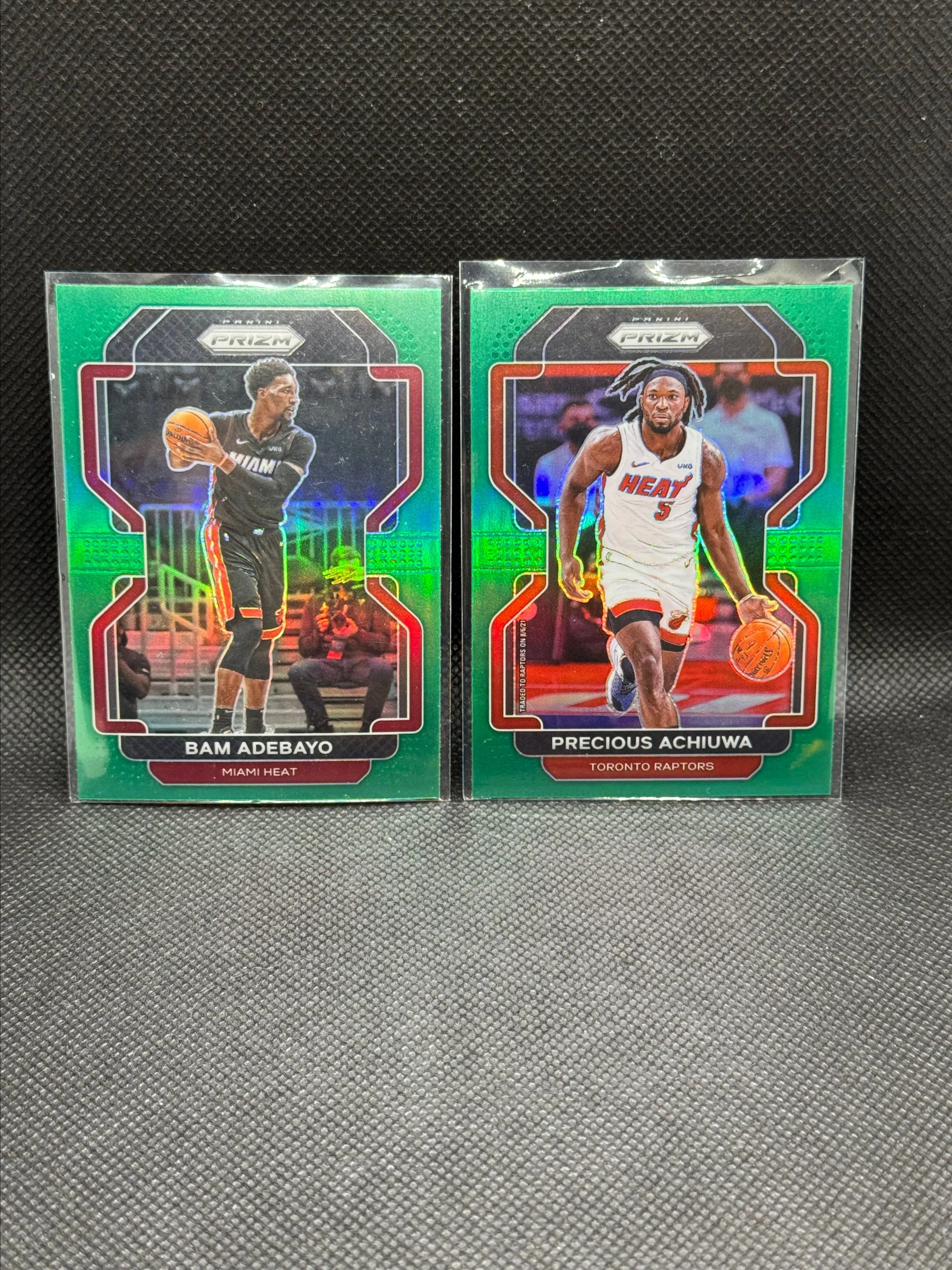 Product image for 2 Card Lot - 2021-22 Prizm Green (Adebayo, Achiuwa)