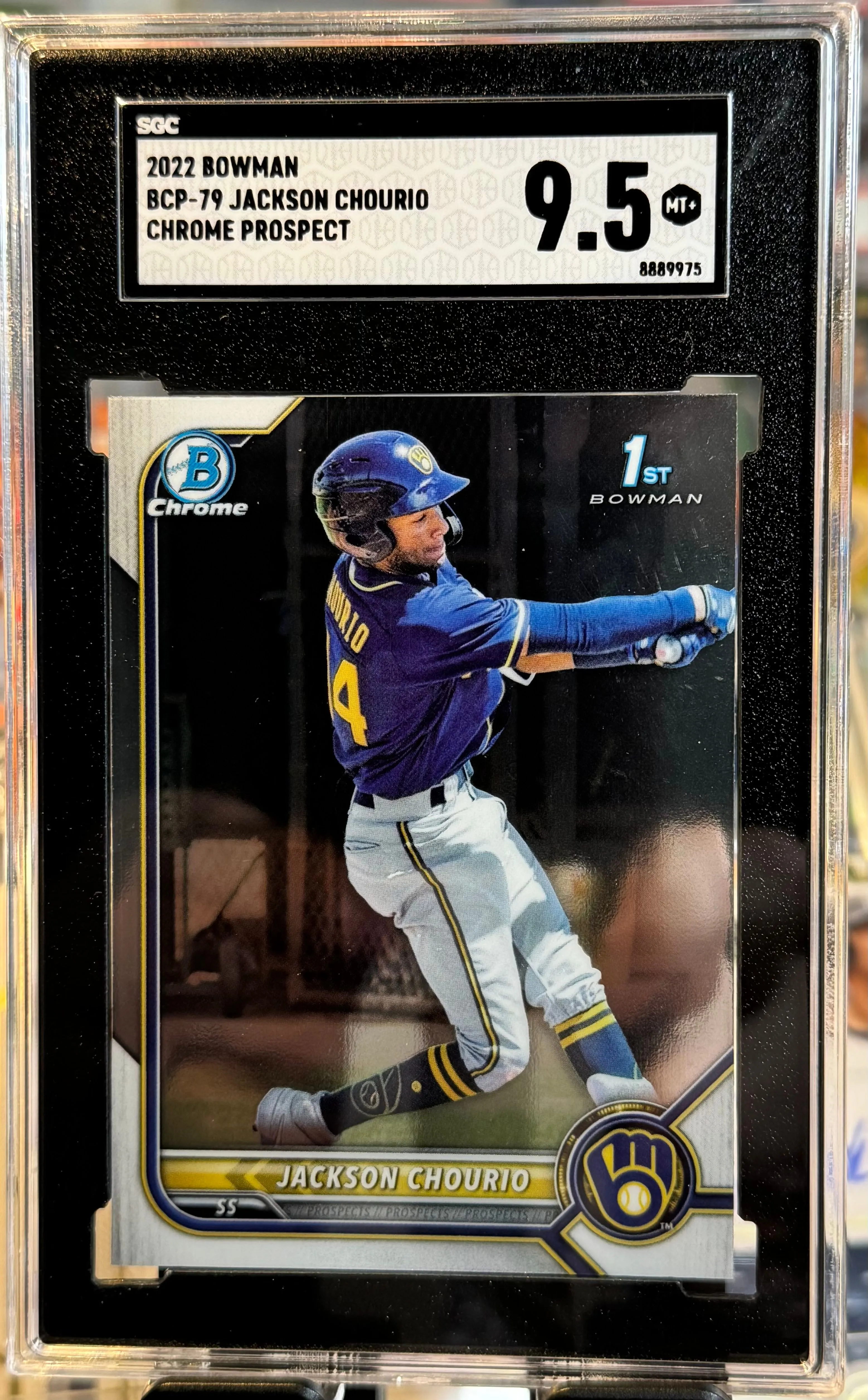 Product image for 2022 Bowman Jackson Chourio SGC Chr. Pros. 9.5