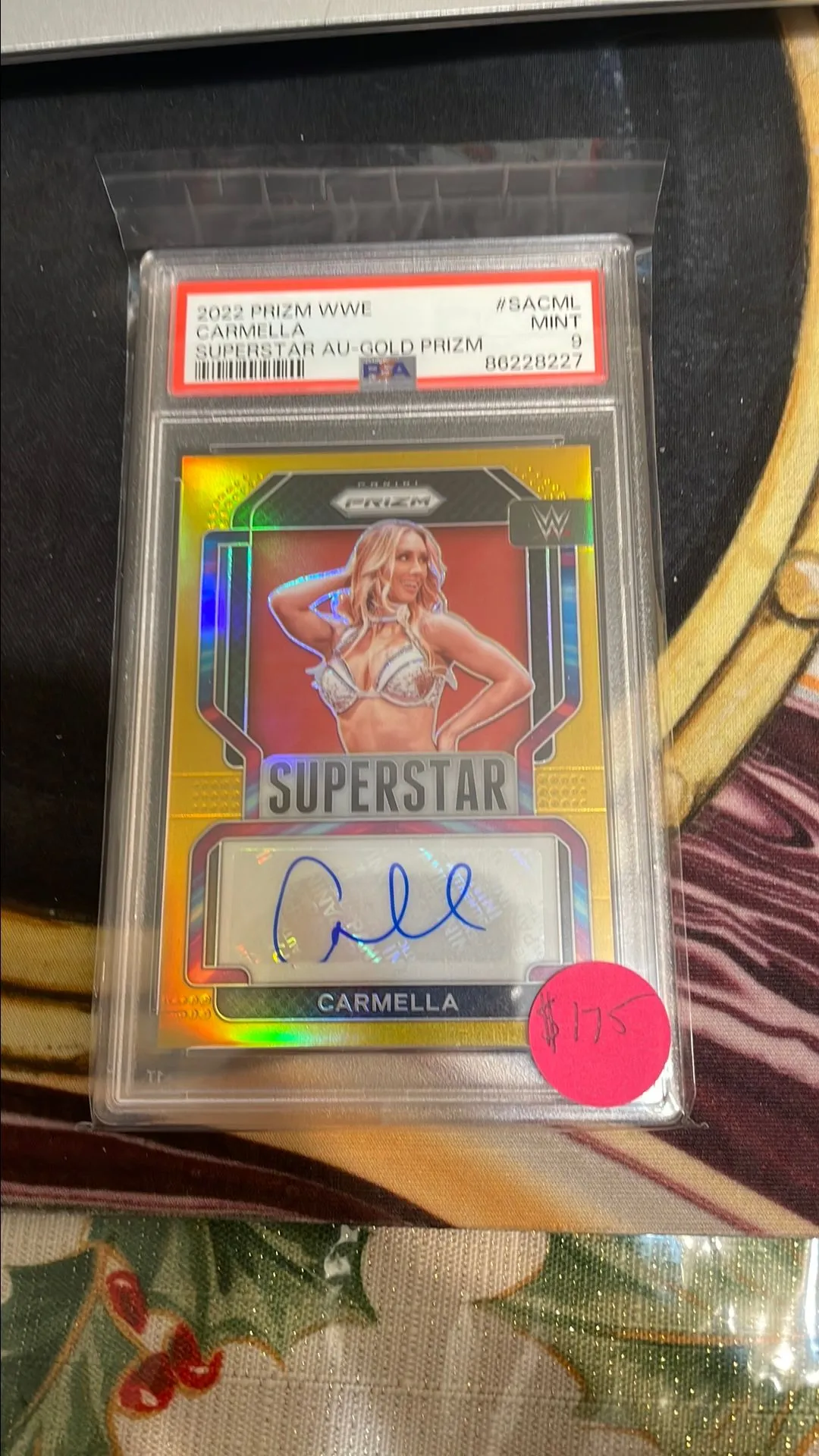Product image for Carmella 2022 Gold Prizm Auto PSA 9
