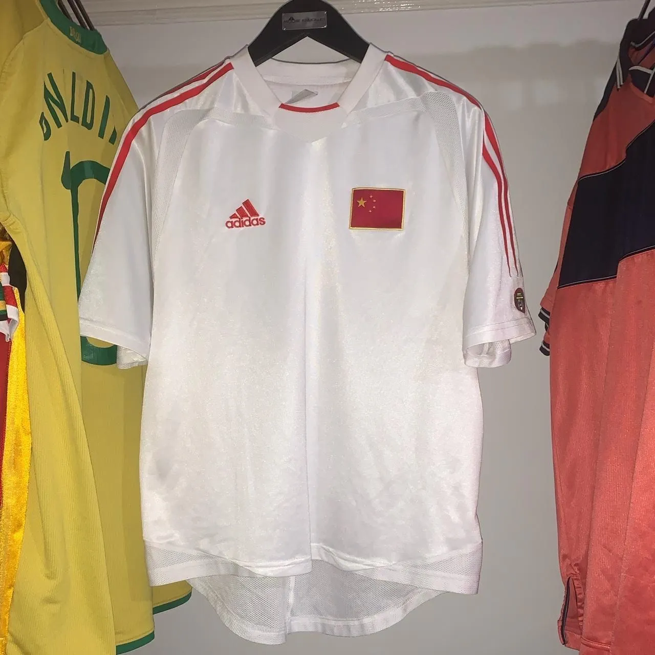 Product image for China 2004/06 Adidas Away Football Shirt White Rare Medium 607936