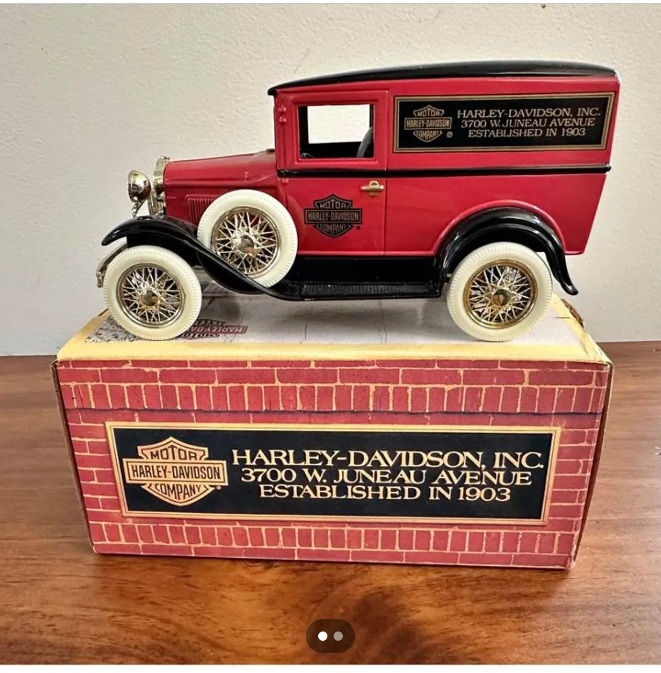 Product image for 1931   Harley Davidson Ford panel delivery truck bank