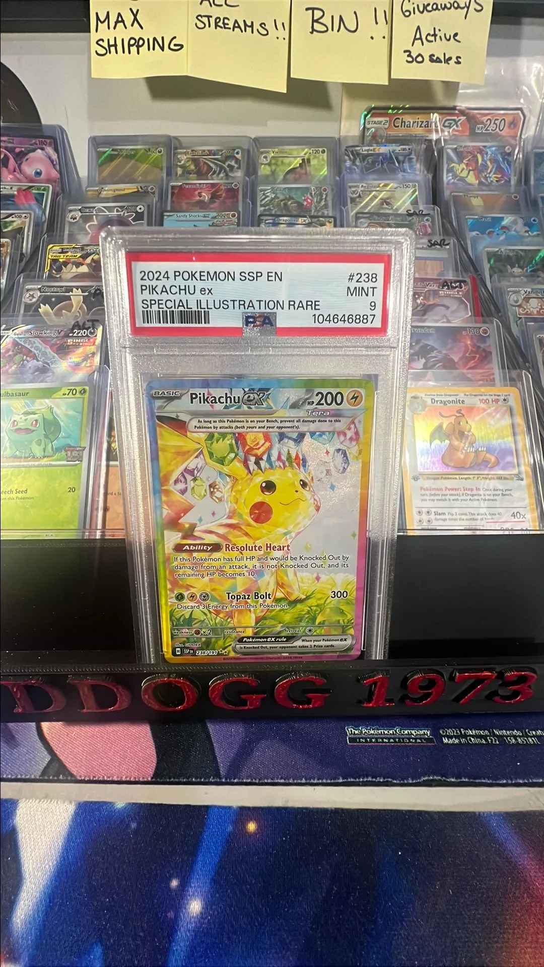 Product image for Pikachu PSA 9 SIR 238/191. Hot