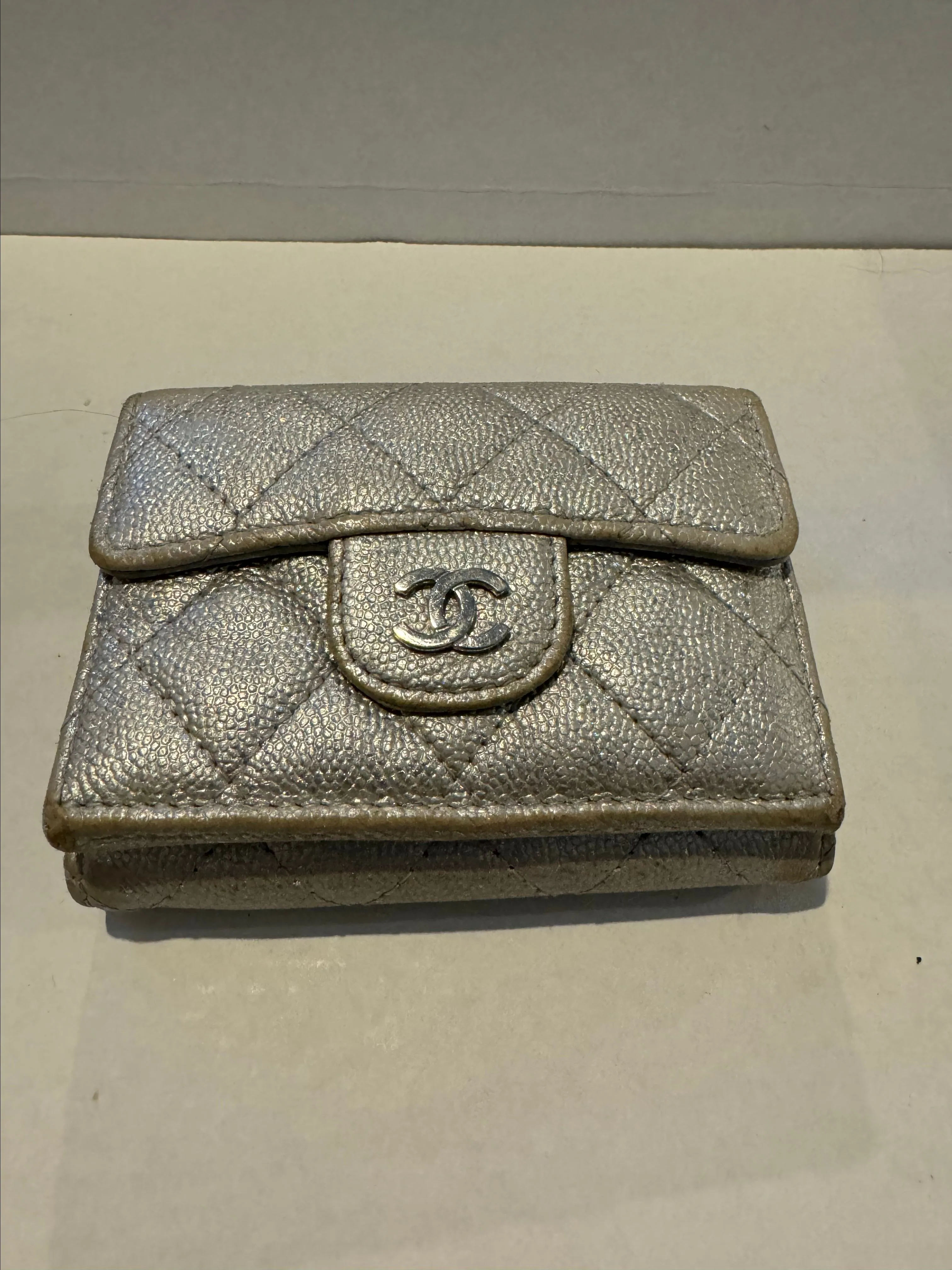 Product image for 355 Chanel Silver Trifold Wallet