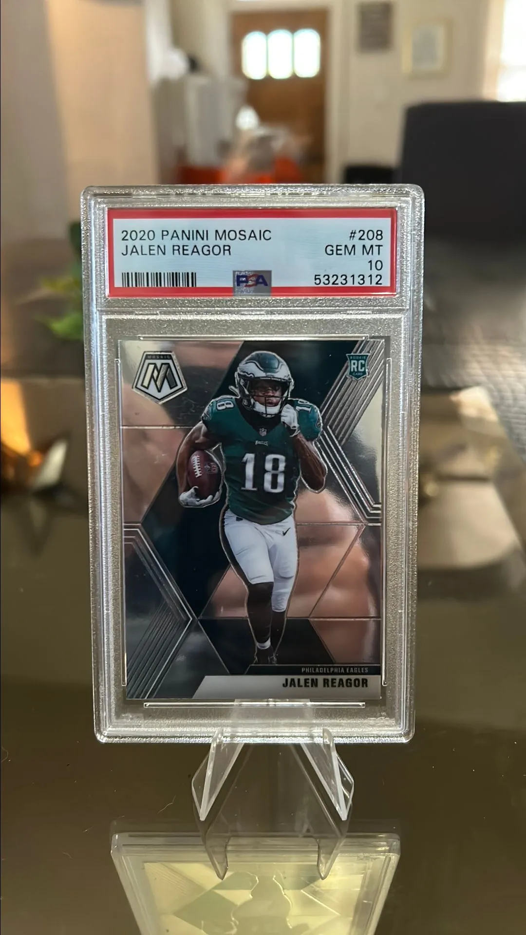 Product image for 2020 Panini Mosaic Jalen Reagor 208  PSA GEM MT 10