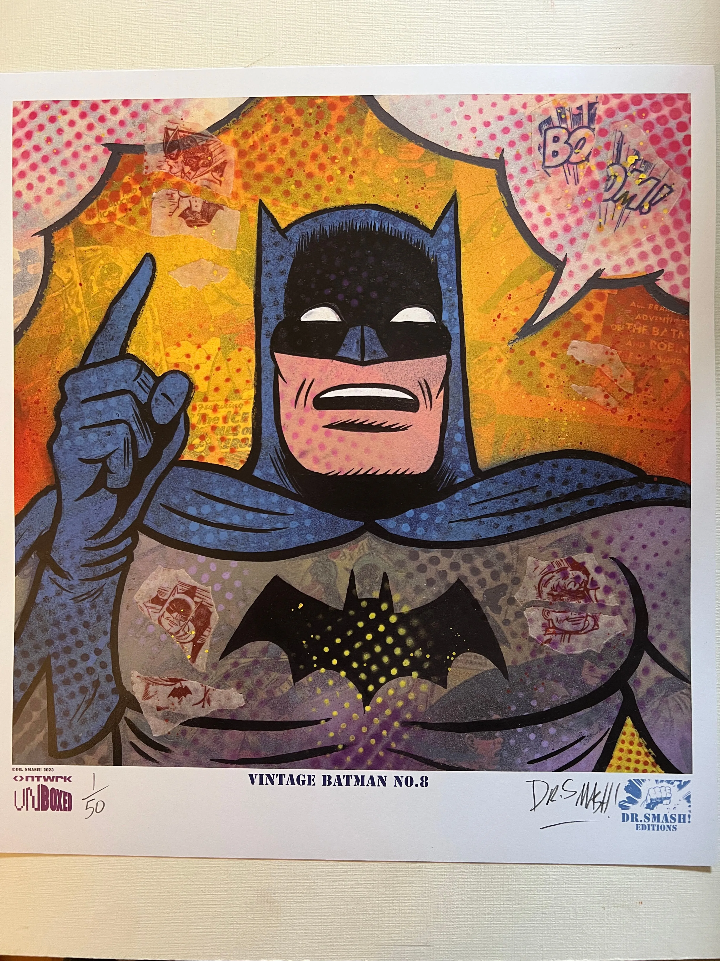 Product image for Vintage Batman No8 NTWRK Unboxed exclusive print