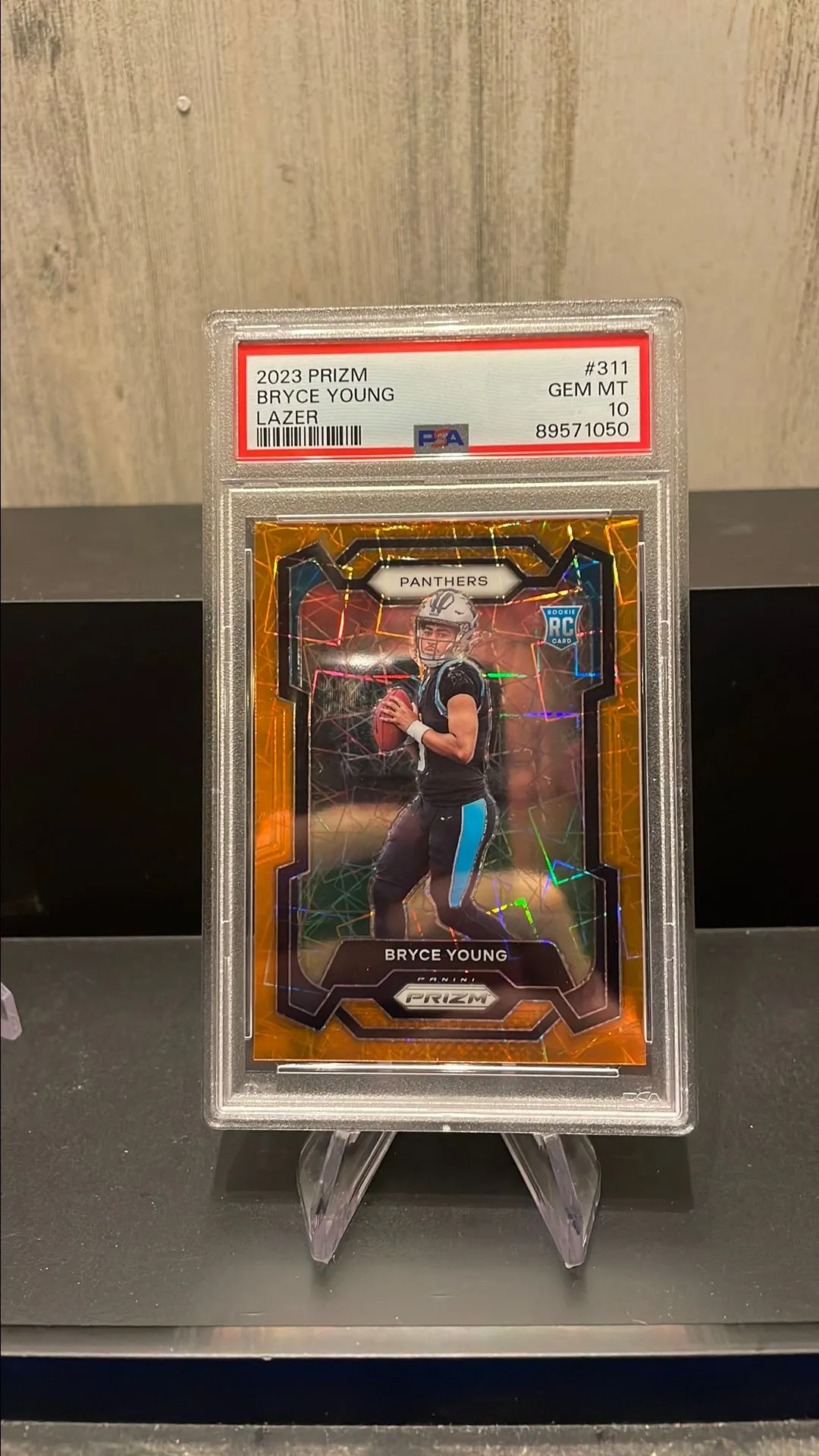 Product image for 2023 Panini Prizm Bryce Young 311 Lazer Prizm PSA GEM MT 10