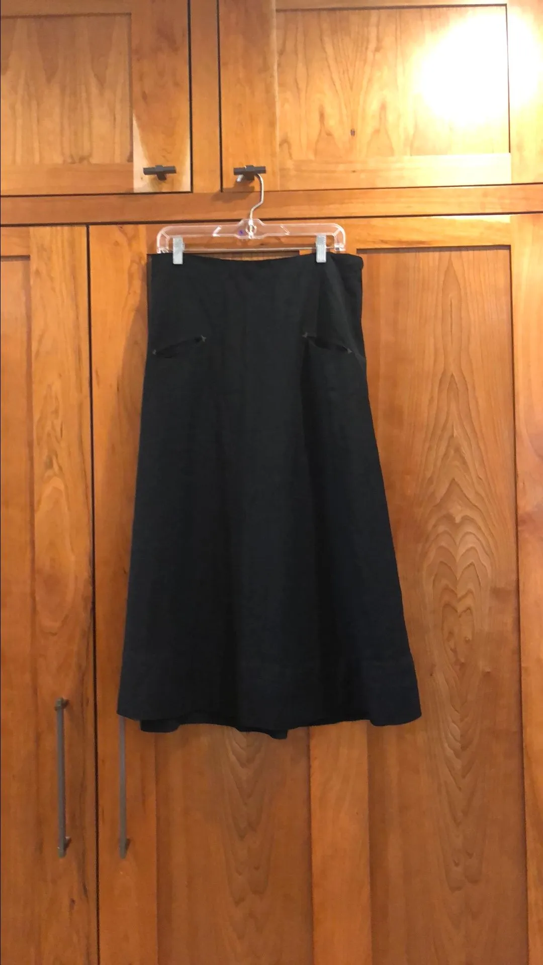 Product image for 50.20s/30s black wool skirt waist 16 length 35