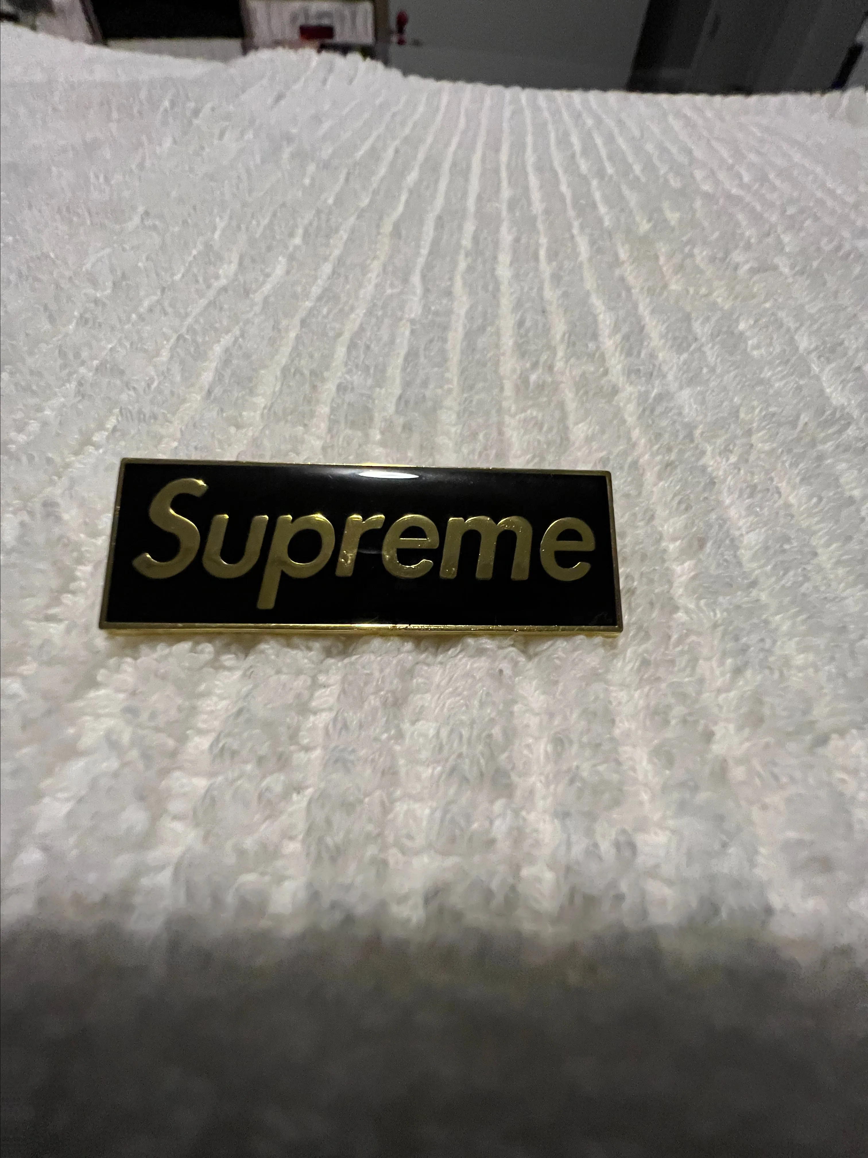 Product image for Rare Black Supreme pin