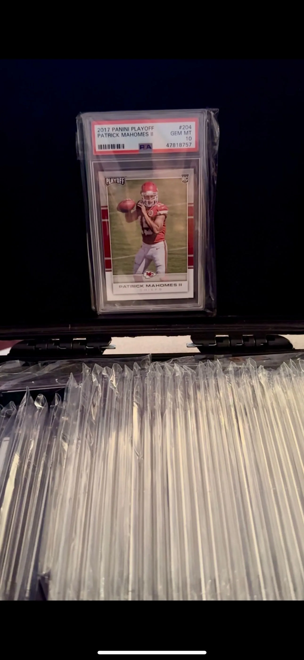 Product image for 2017 Panini Playoff Patrick Mahomes Rookie PSA GEM MT 10