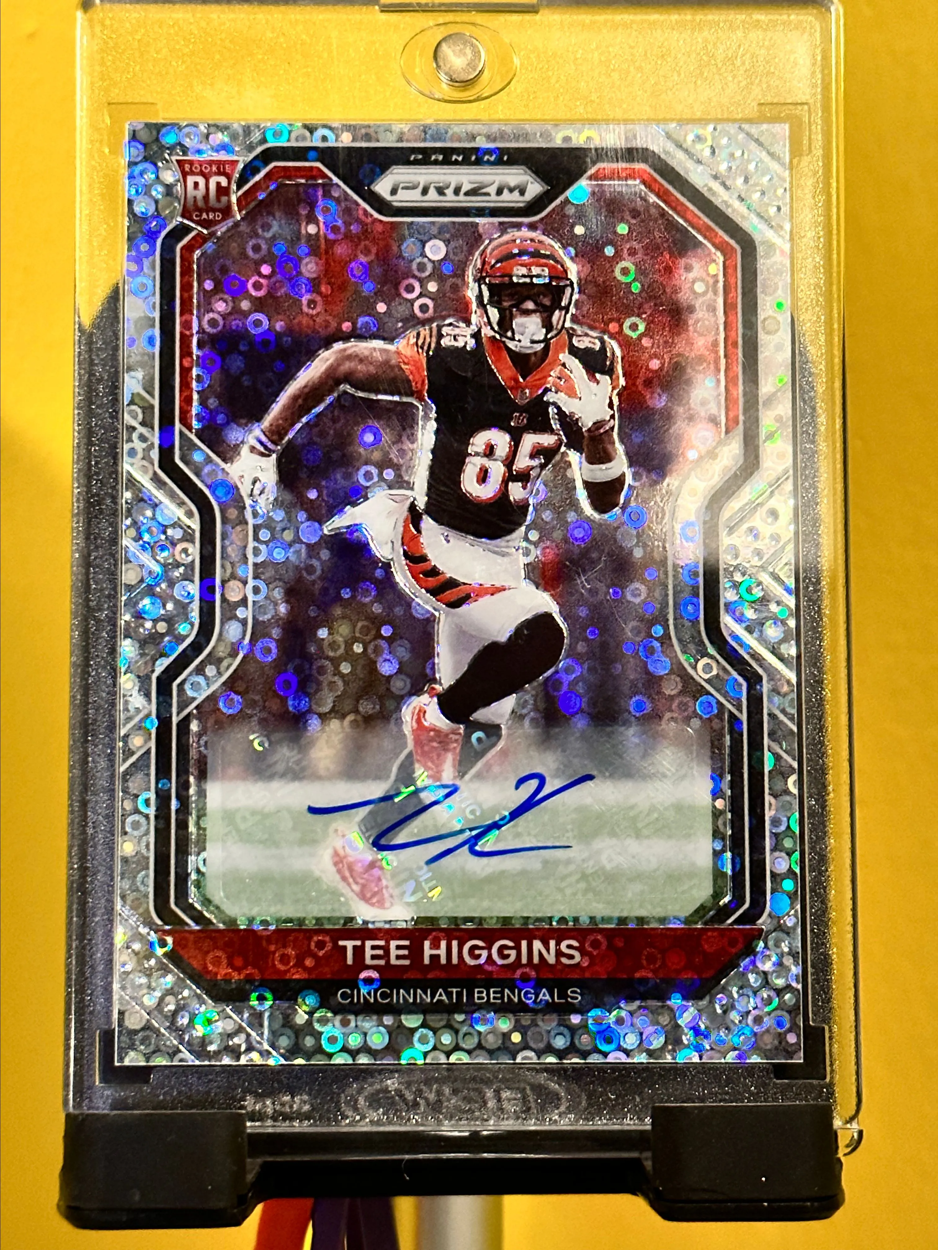 Product image for Panini Prizm 2020 No Huddle Tee Higgins RC AUTO DISCO