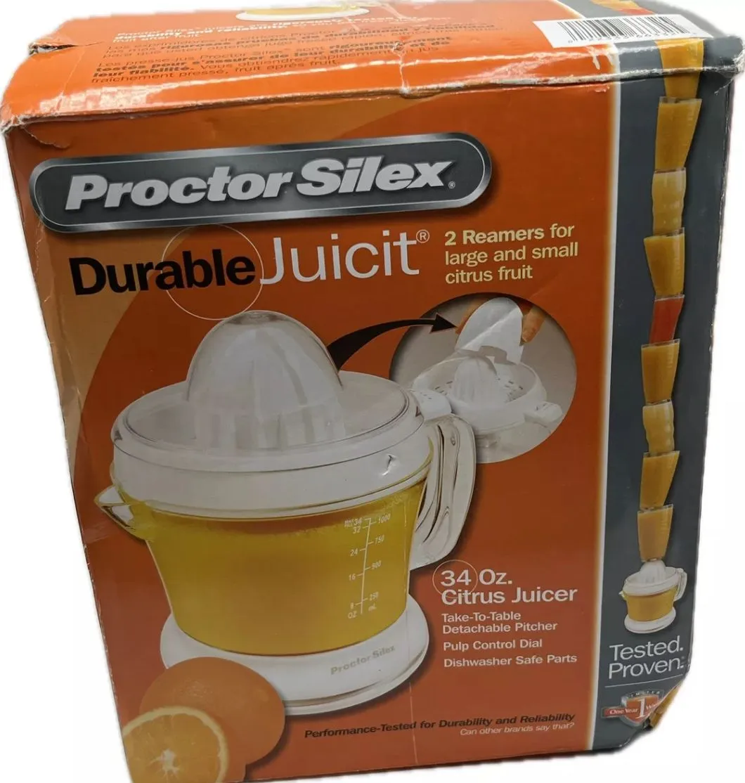 Product image for Proctor Silex 34 oz. Citrus Juicer Complete In Original Box New TESTED & WORKING