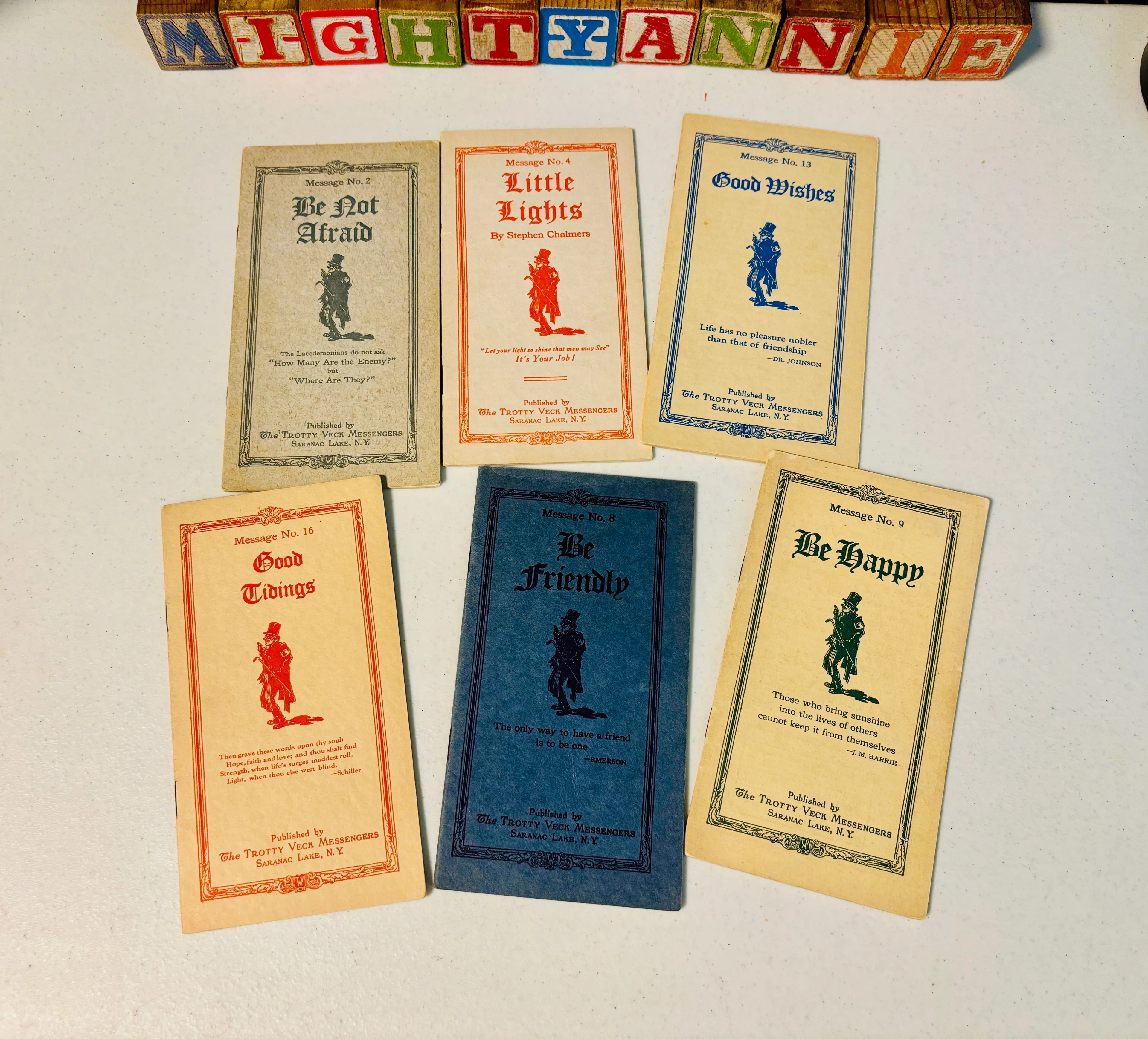 Product image for 06N. Little Message Books - Optimistic Treasures - established 1916 -Adirondacks, NY -Trotty Vecks