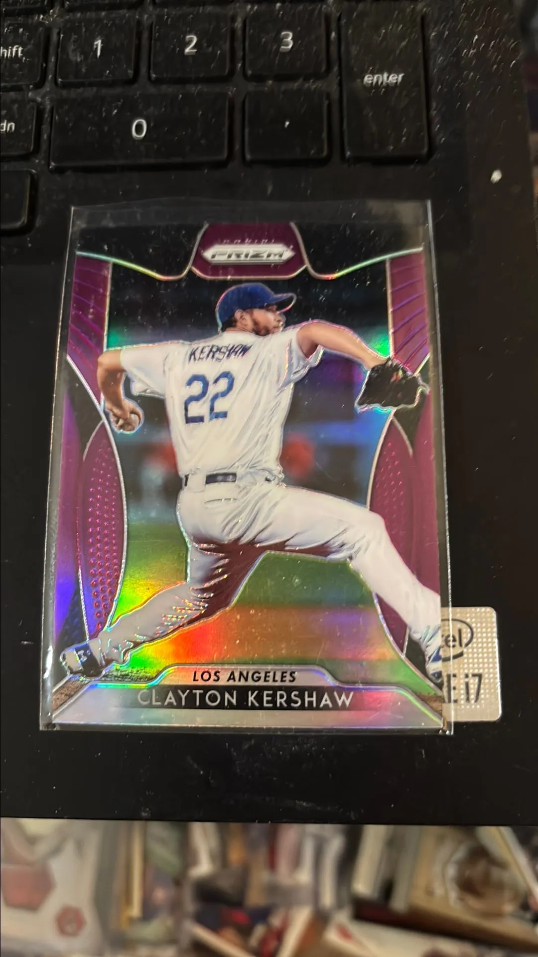 Product image for Clayton Keyshawn 2017 prizm purple dodgers