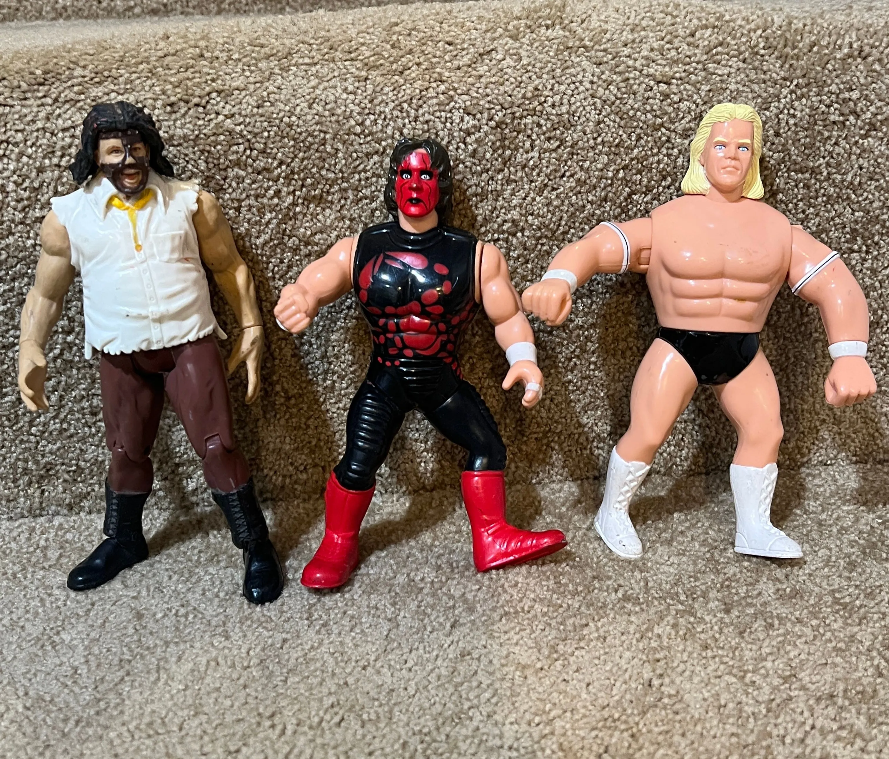 Product image for WWE WCW lot of 3 Wrestling figures Mankind Sting NWO Wolfpack Lex Luger