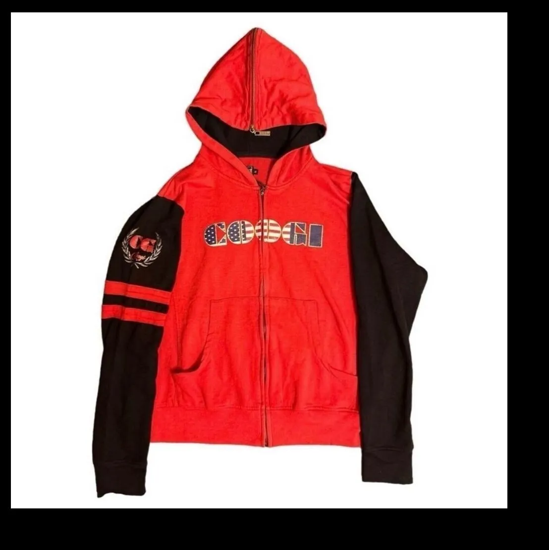 Product image for Vintage Coogi Hooded Jacket Y2K  Size 1X Red USA