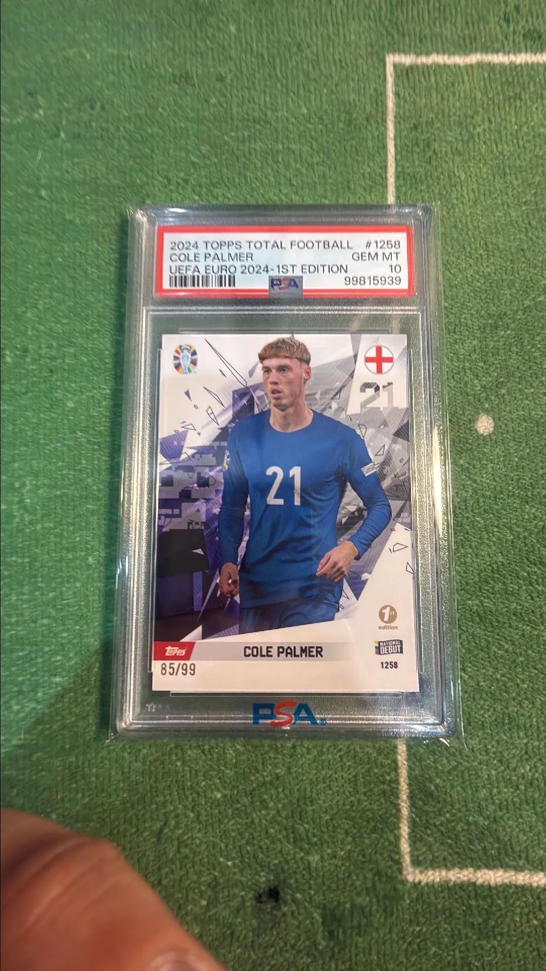 Product image for 2024 Topps Total Football Uefa Euro 2024 Cole Palmer Uefa Euro 2024-1St Edition PSA GEM MT 10