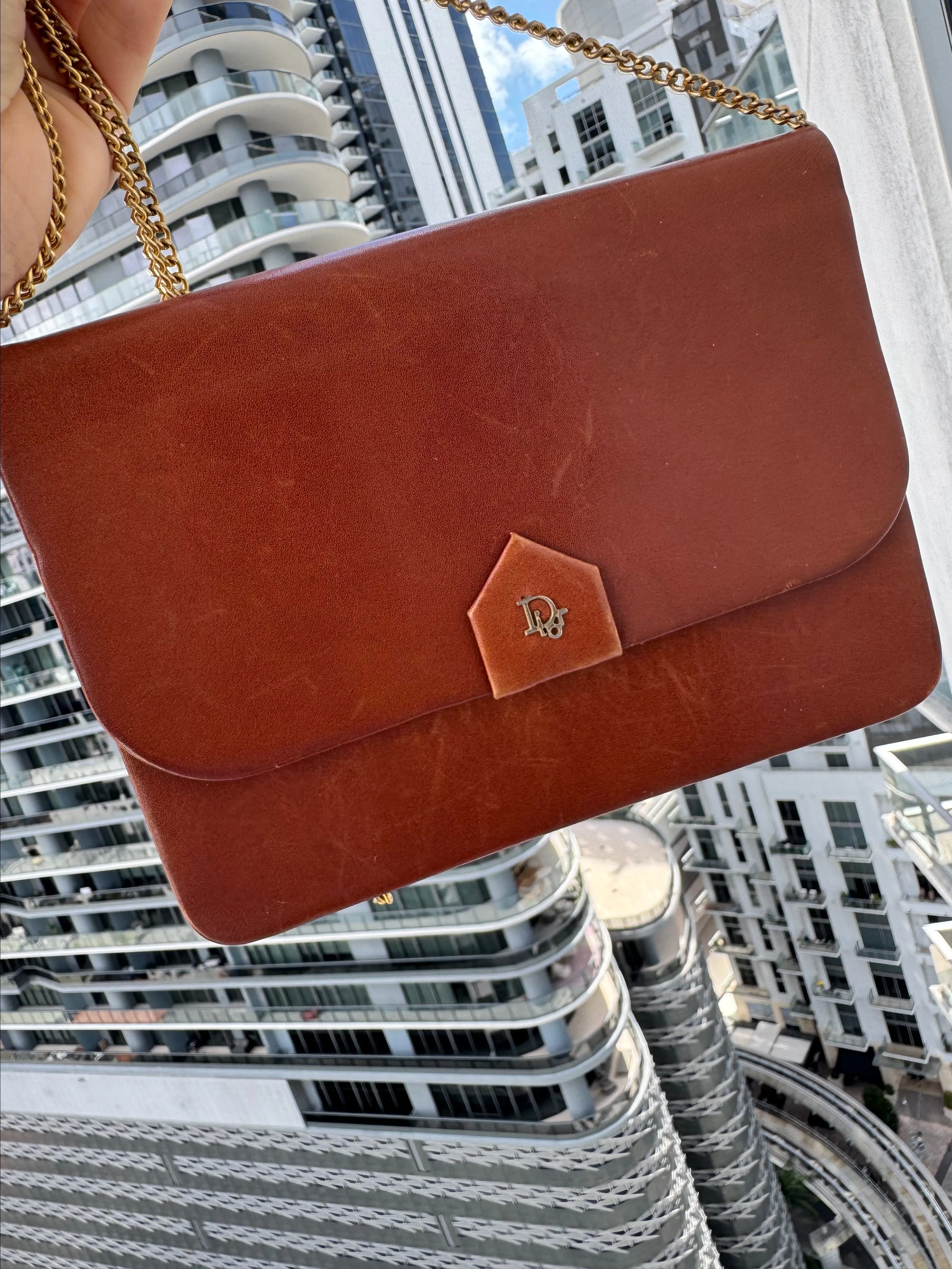 Product image for 56. Christian Dior Vintage Flap logo Chain Bag