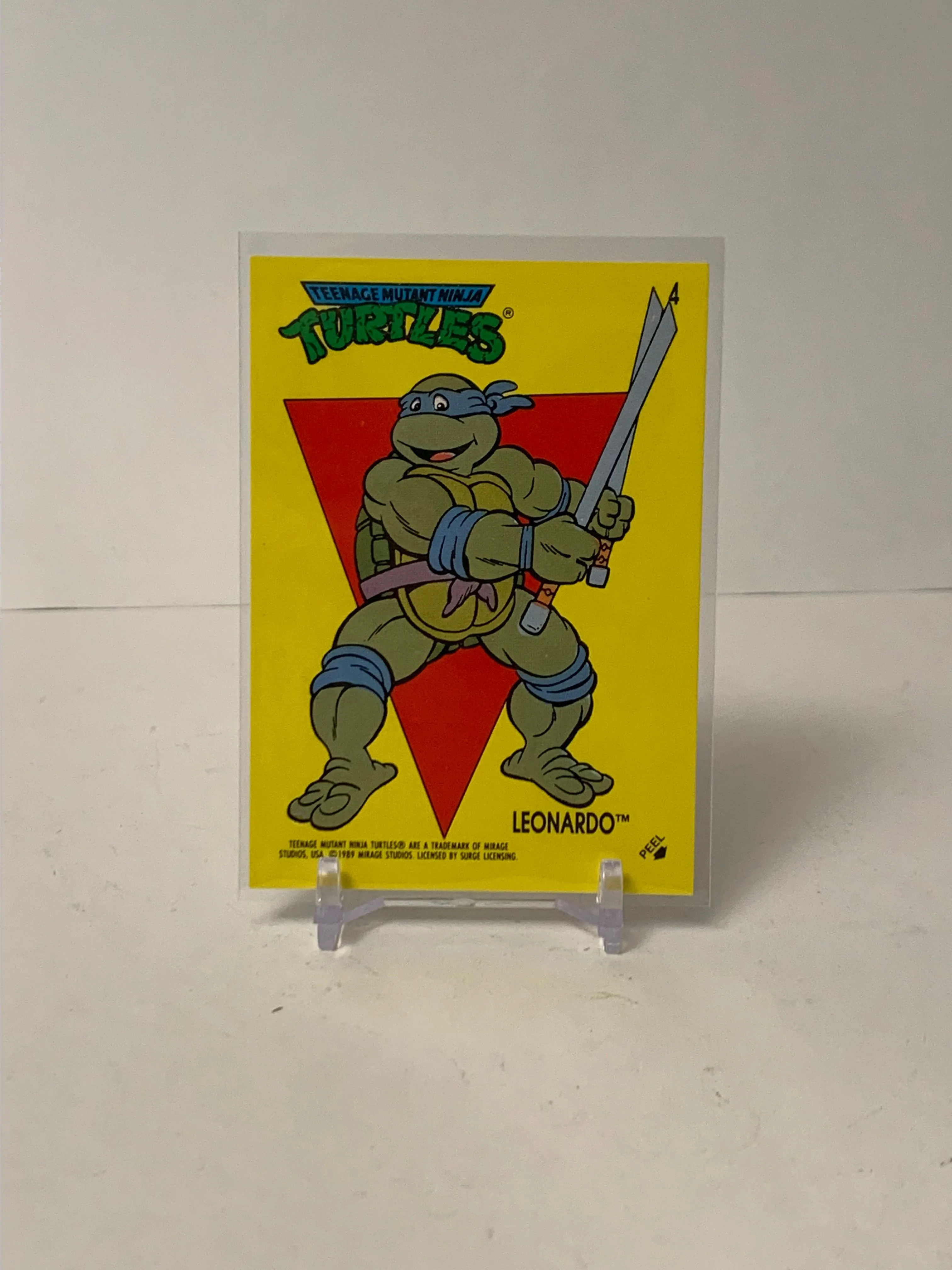 Product image for TMNT Cartoon Sticker Card Leonardo #4